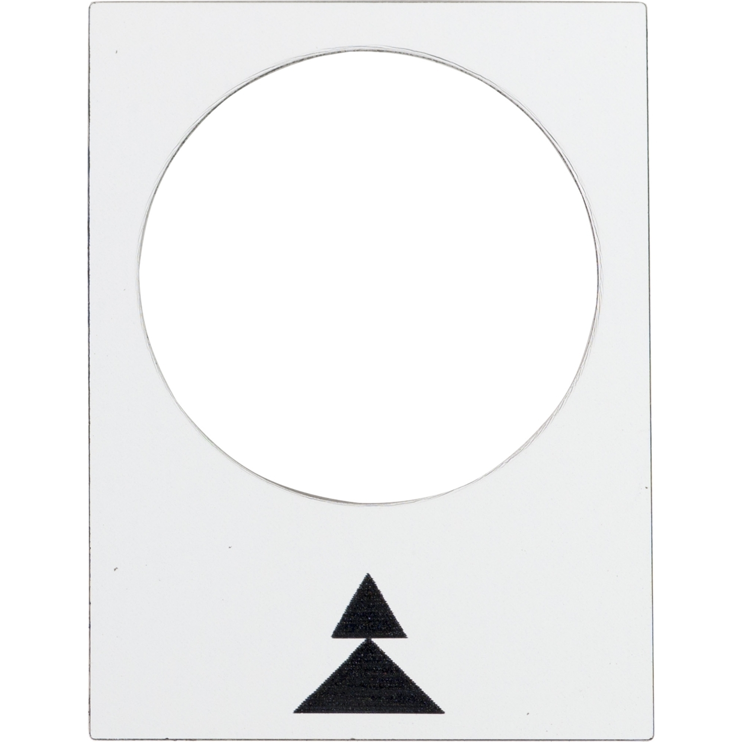 ZB2BY4909 Harmony Marked Legend Plate, 40 mm H x 30 mm W, Rectangular Plate, Metal, White Field