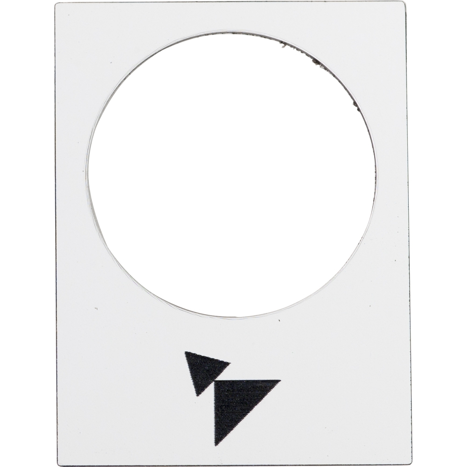 ZB2BY4915 Harmony Marked Legend Plate, 40 mm H x 30 mm W, Rectangular Plate, Metal, White Field