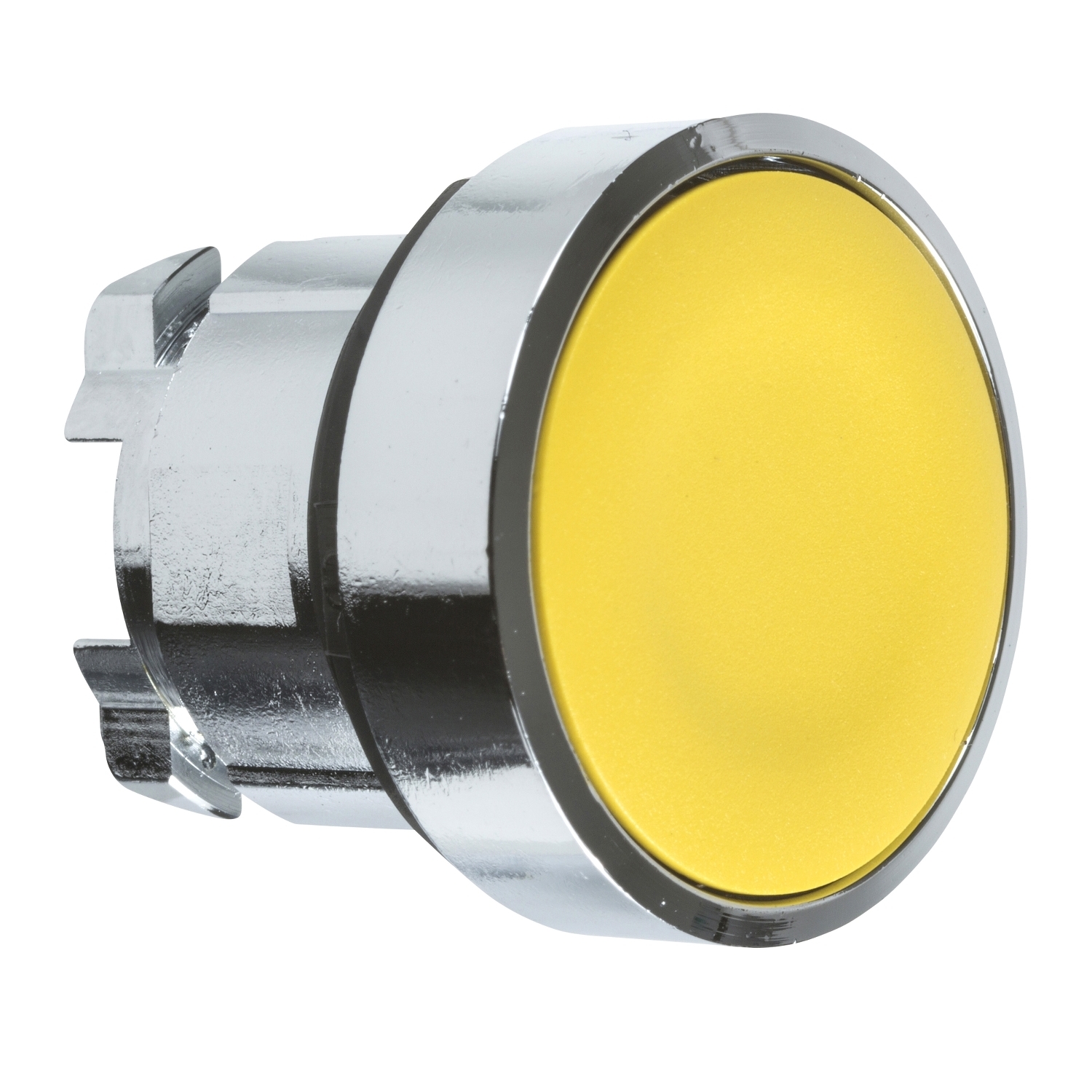 ZB4BA5 Harmony Flush Non-Illuminated Standard Pushbutton Head, 22 mm Dia, Round Shape, UNMARKED Legend, Yellow