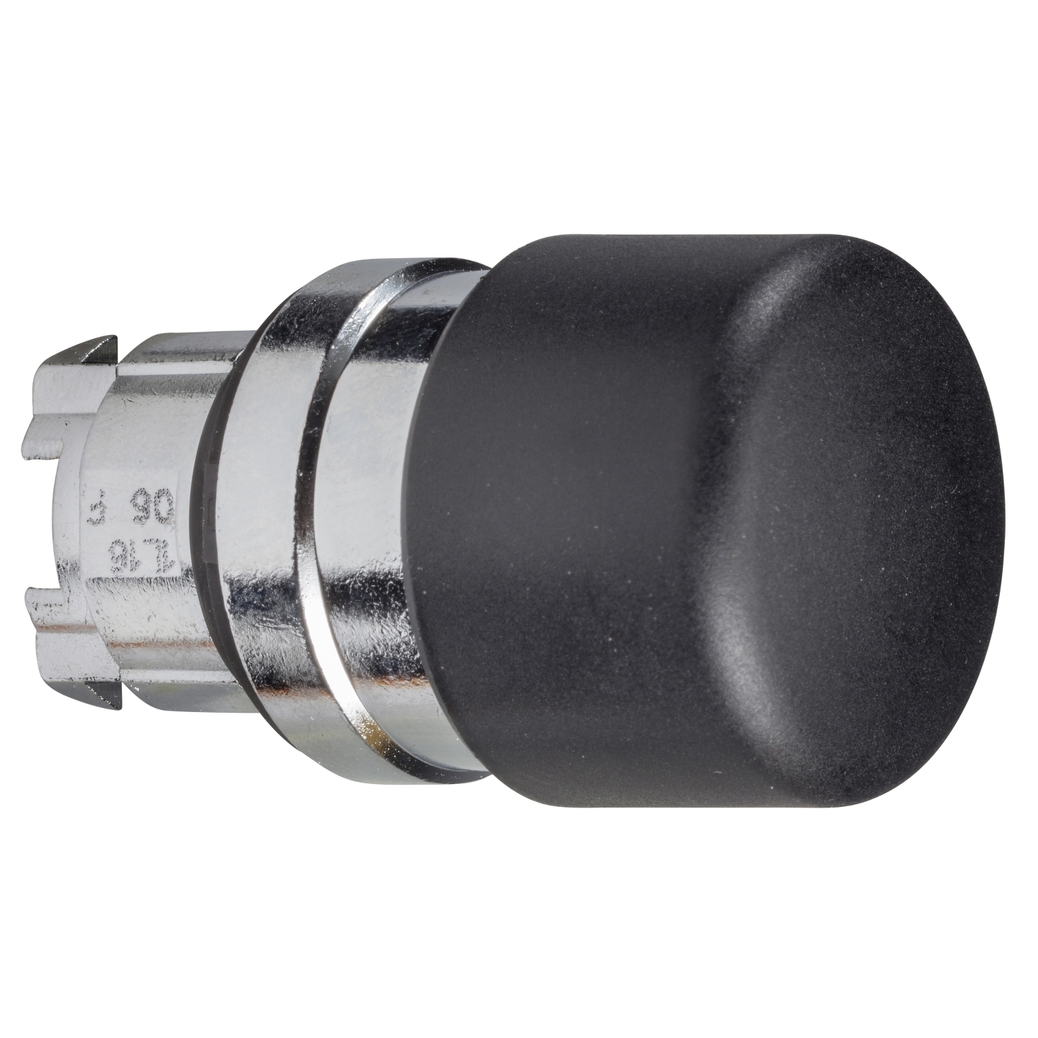 ZB4BC24 Harmony Mushroom Non-Illuminated Spring Return Standard Unmarked Pushbutton Head, 30 mm W x 22 mm D x 52 mm H, Round Shape, Metal, Black