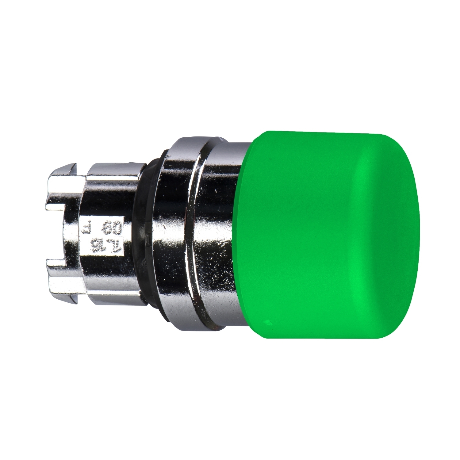ZB4BC34 Harmony Mushroom Non-Illuminated Spring Return Standard Unmarked Pushbutton Head, 22 mm, Round Shape, Chromium Plated Metal, Green