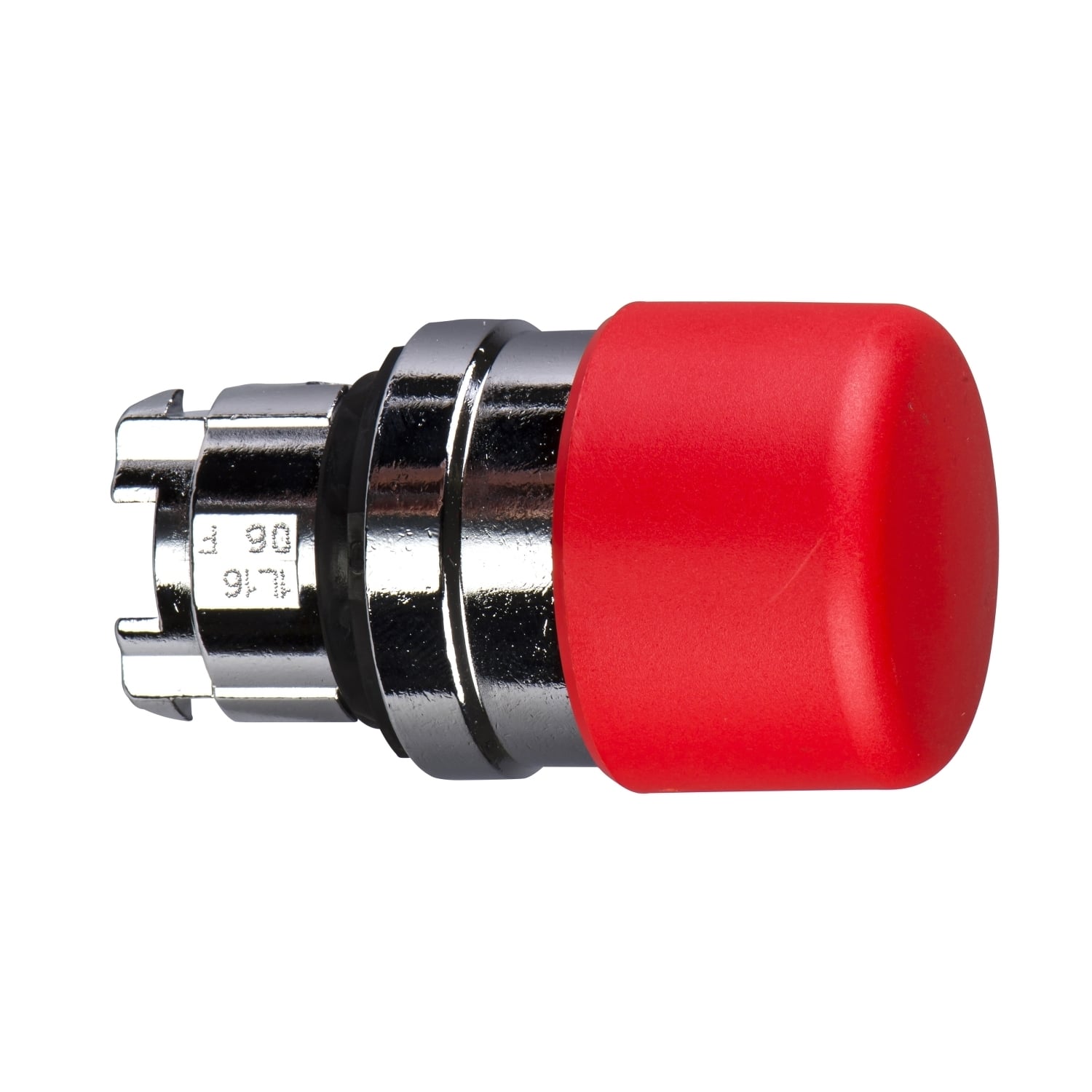ZB4BC44 Harmony Mushroom Non-Illuminated Spring Return Standard Unmarked Pushbutton Head, 30 mm W x 22 mm D x 52 mm H, Round Shape, Metal, Red