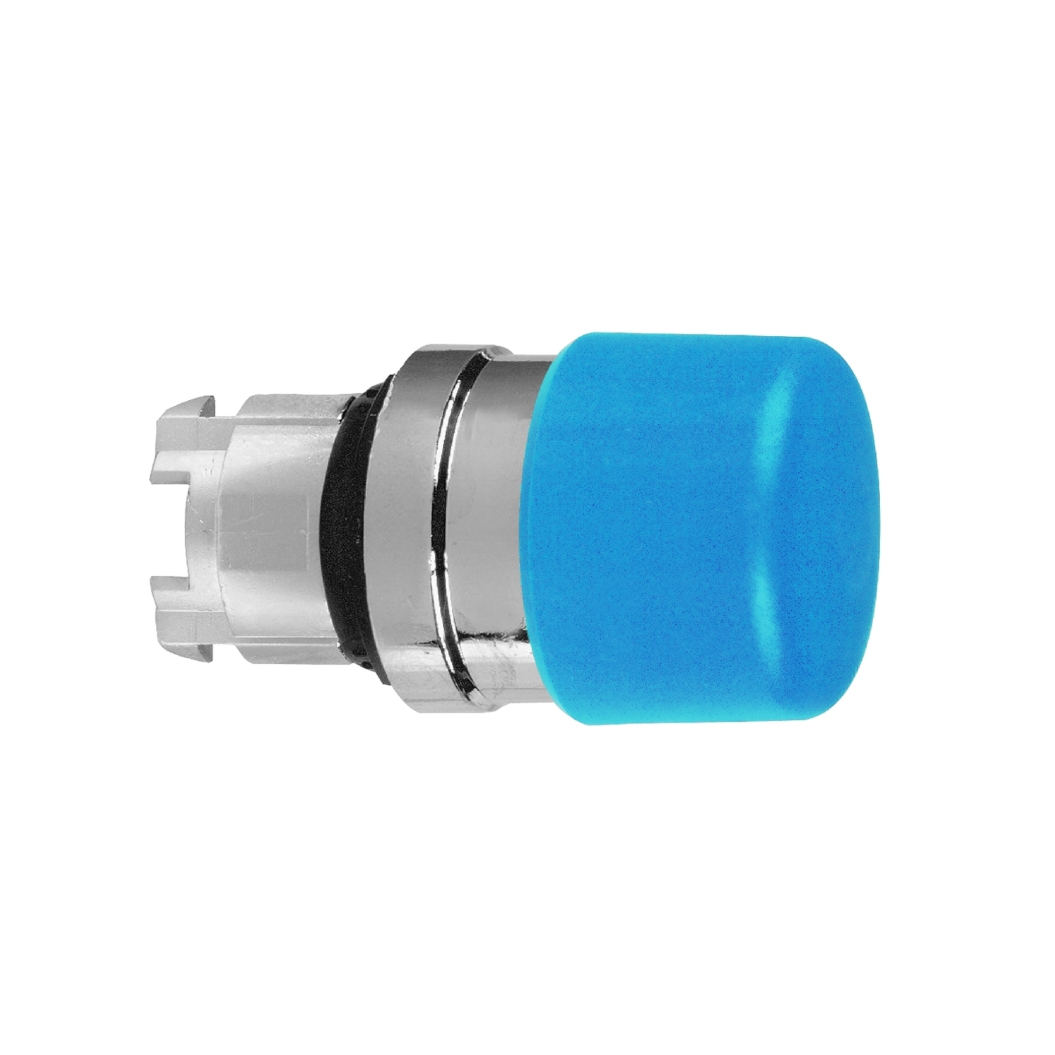 ZB4BC64 Harmony Mushroom Non-Illuminated Spring Return Standard Unmarked Pushbutton Head, 22 mm, Round Shape, Chromium Plated Metal, Blue