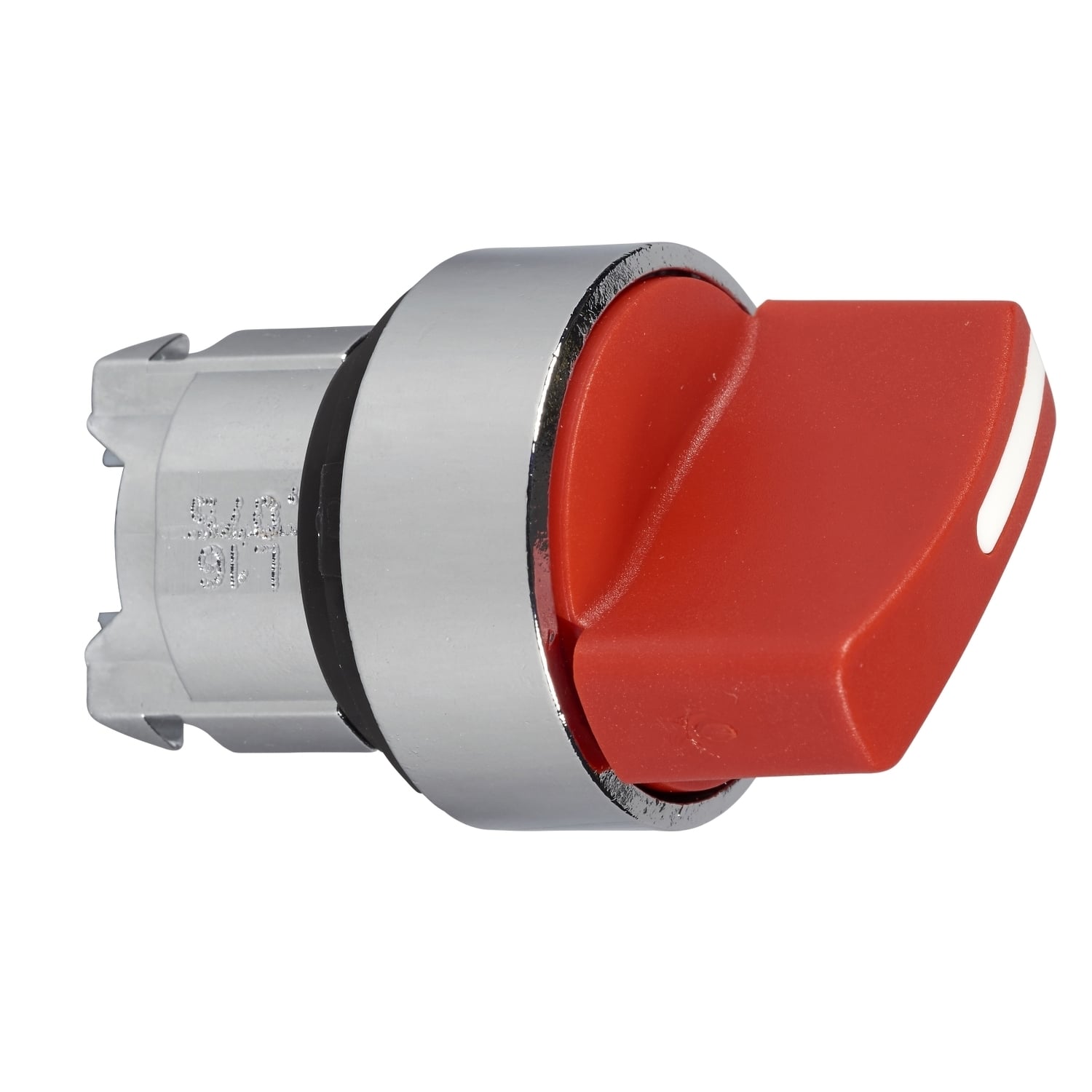 ZB4BD204 Harmony 2-Position 90 deg Non-Illuminated Stay Put Selector Switch Head With Standard Handle, 22 mm, Round Shape, Chromium Plated Metal, Red