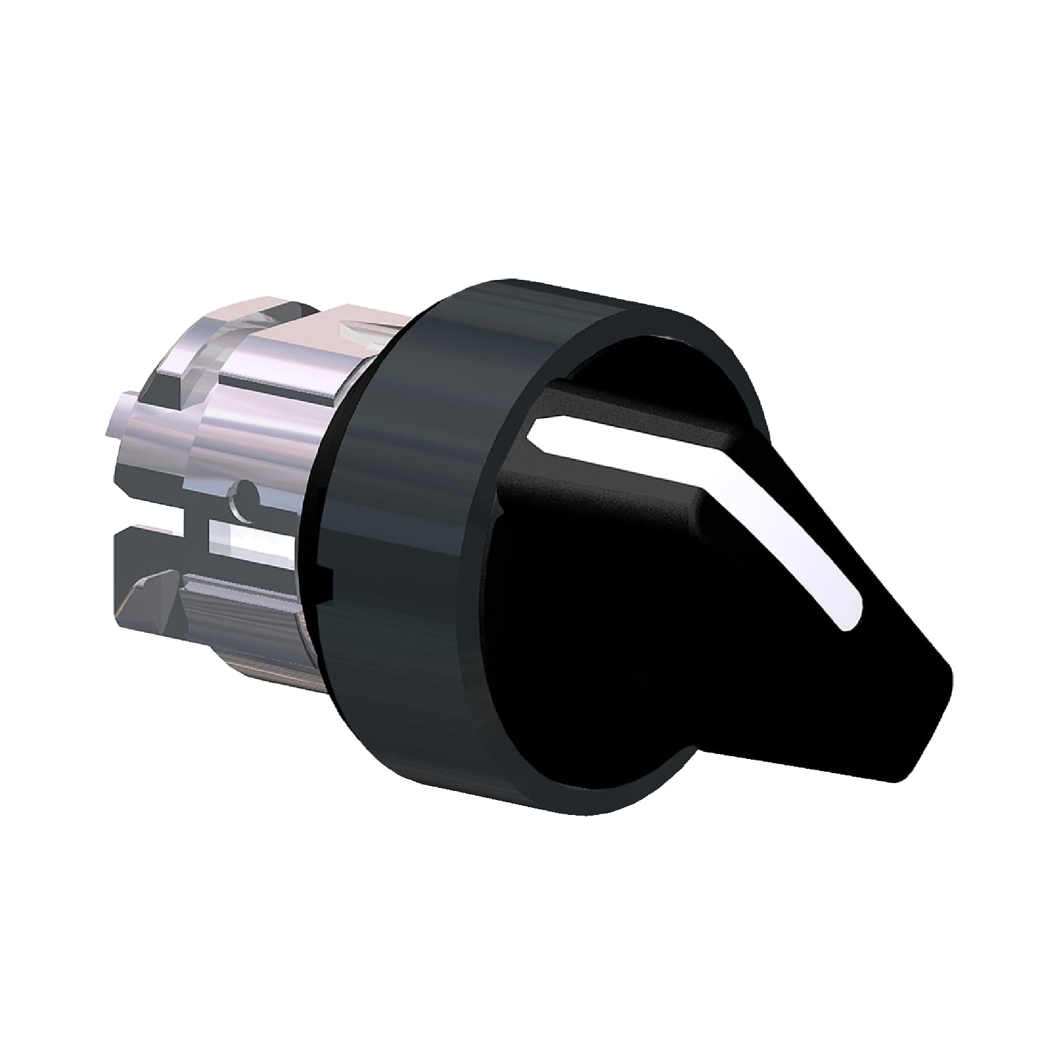 ZB4BD27 Harmony 2-Position 90 deg Stay Put Selector Switch Head With Standard Handle, 22 mm, Round Shape, Metal, Black