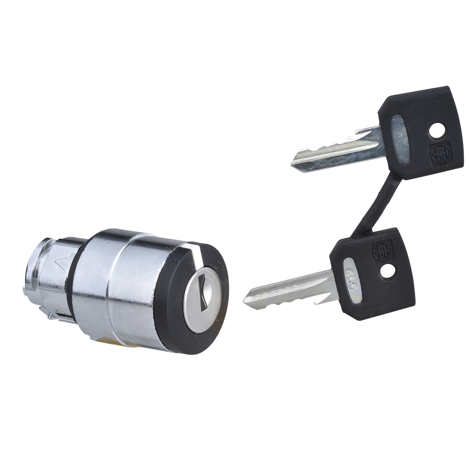 ZB4BG08 Harmony Non-Illuminated Selector Switch Operator, 0.87 in, Keyed Operator, 3 Positions, Black