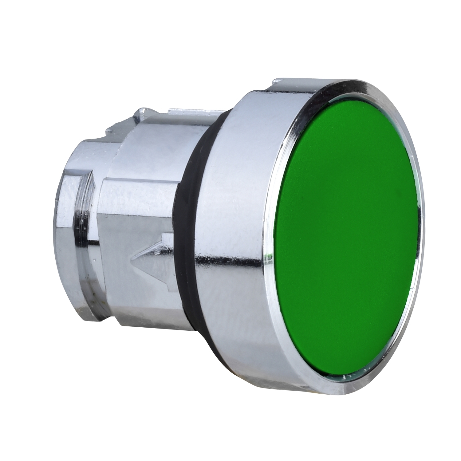 ZB4BH03 Harmony Flush Non-Illuminated Pushbutton Head, 22 mm Dia, Round Shape, Metal, Green