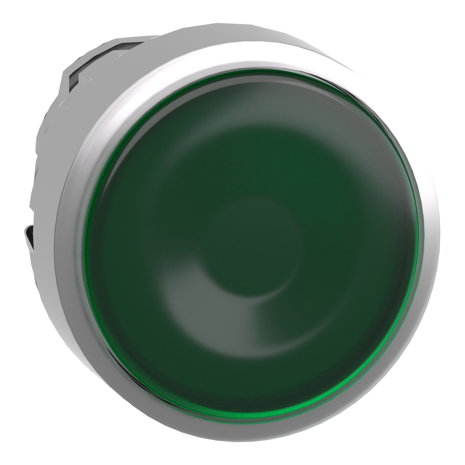 ZB4BH033 Harmony Illuminated Pushbutton Head Operator, 22 mm Dia, Round Shape, Metal, Green
