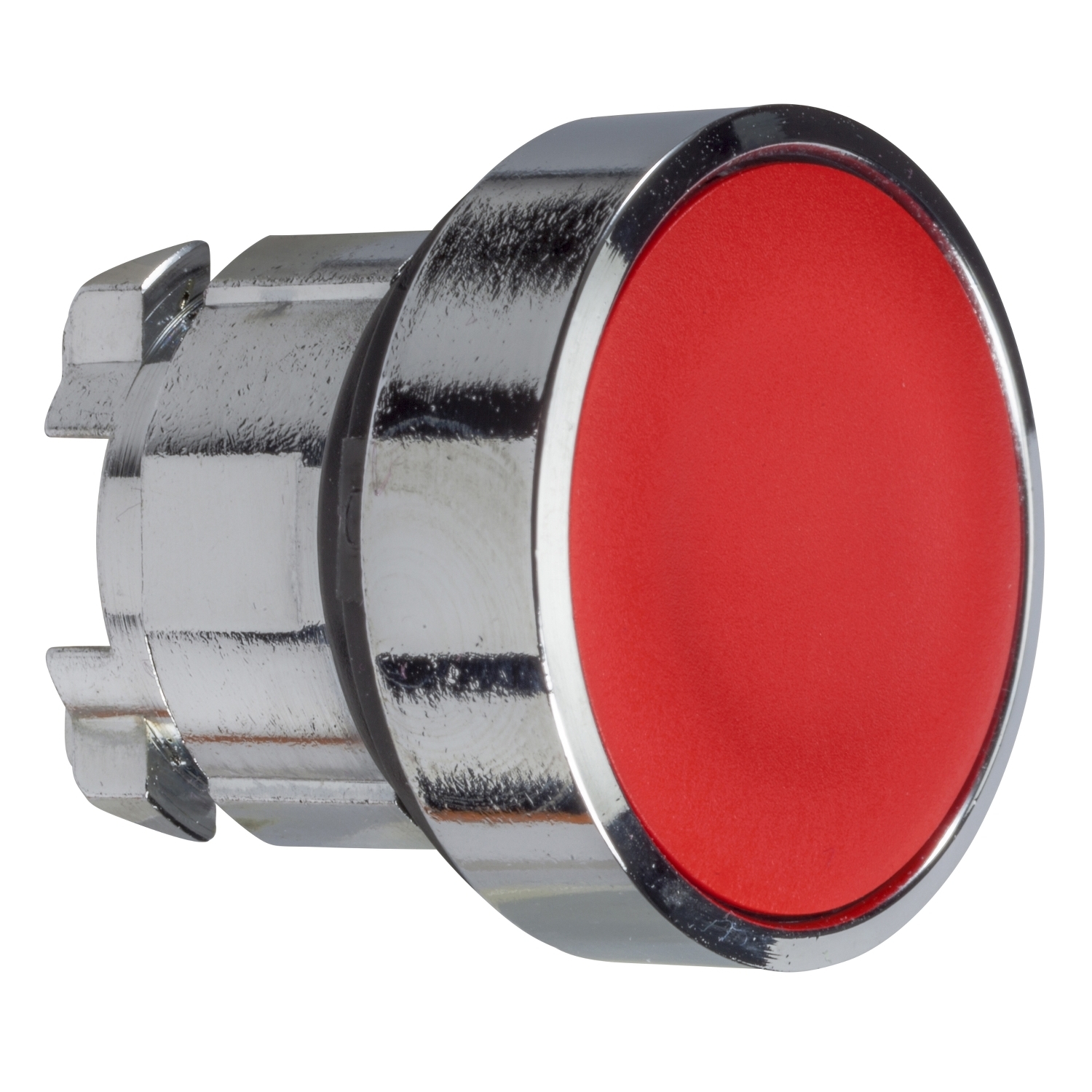 ZB4BH04 Harmony Flush Non-Illuminated Standard Push ON/Push OFF Unmarked Pushbutton Head, 28 mm W x 22 mm D x 29 mm H, Round Shape, Metal, Red