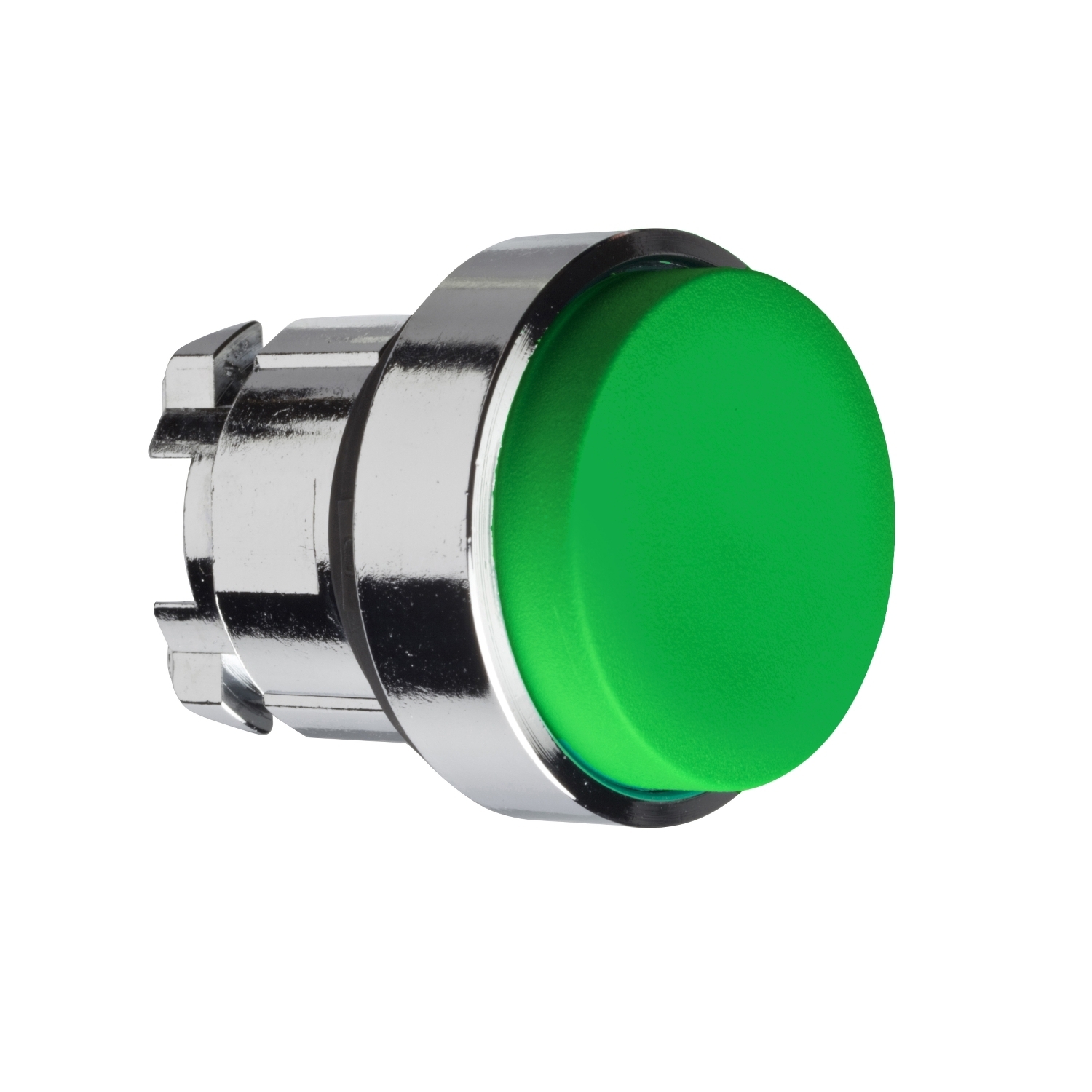 ZB4BH3 Harmony Extended Non-Illuminated Projecting Standard Push ON/Push OFF Unmarked Pushbutton Head, 22 mm, Round Shape, Chromium Plated Metal, Green