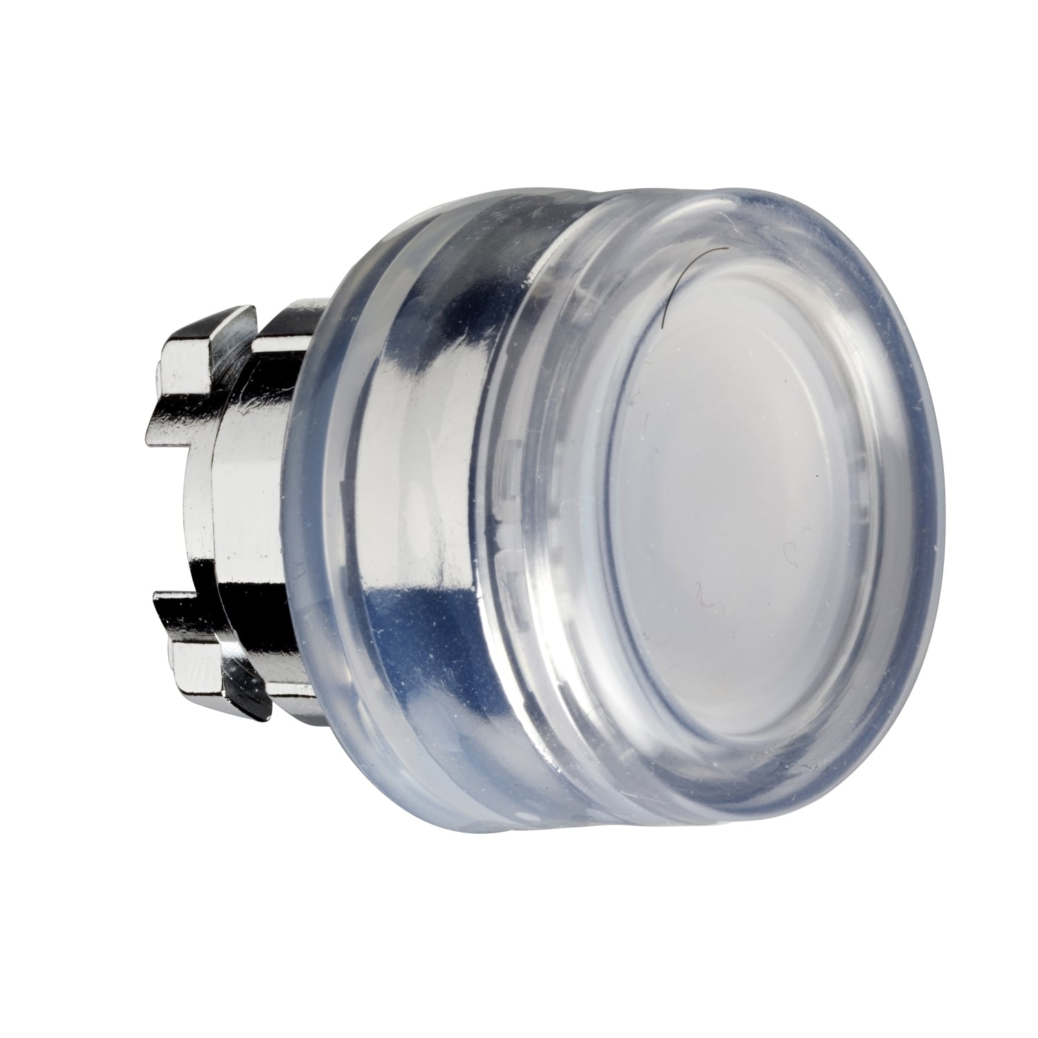 ZB4BP18 Harmony Flush Non-Illuminated Silicone Boot Spring Return Standard Unmarked Pushbutton Head, 22 mm, Round Shape, Chromium Plated Metal, White