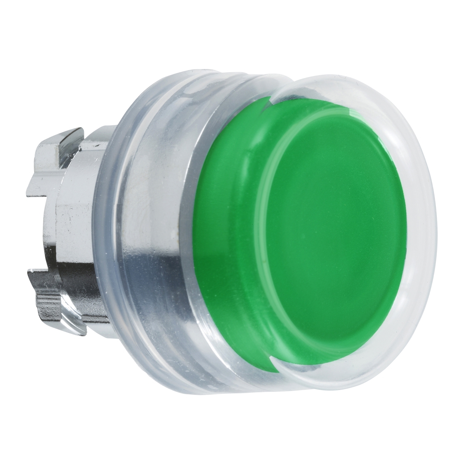 ZB4BP3 Harmony Non-Illuminated Projecting Silicone Boot Spring Return Standard Unmarked Pushbutton Head, 30 mm W x 22 mm D x 35 mm H, Round Shape, Metal, Green