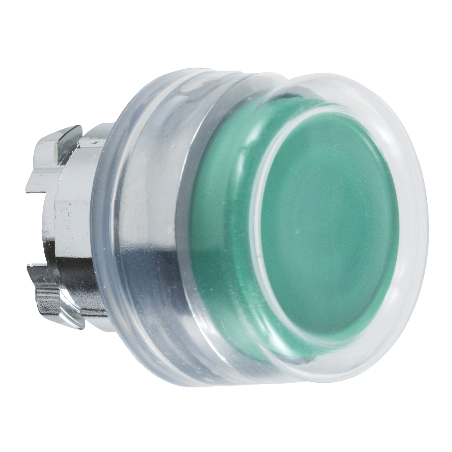 ZB4BP38 Harmony Flush Standard Non-Illuminated Pushbutton Head With Boot, 22 mm, Round Shape, UNMARKED Legend, Metal, Green