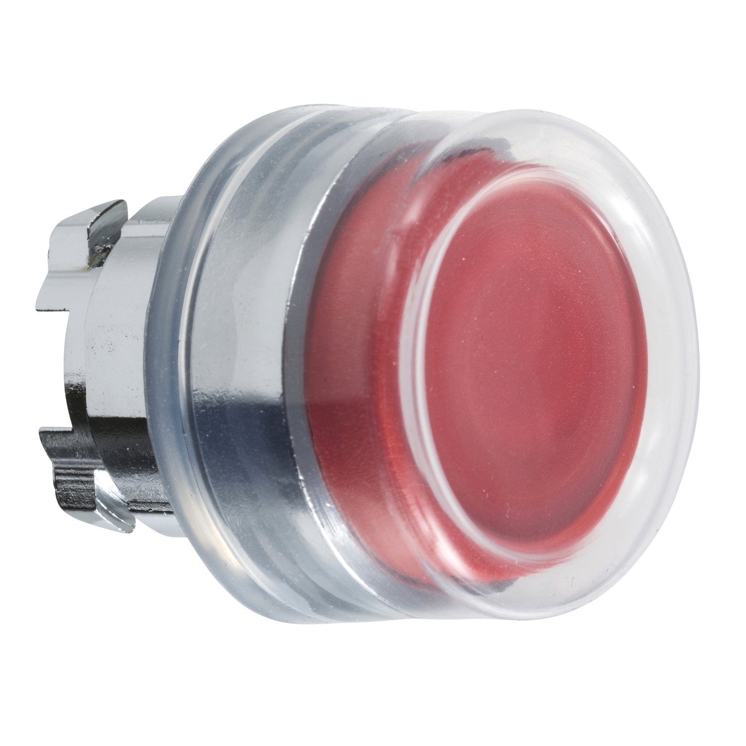 ZB4BP4 Harmony Blank Non-Illuminated Projecting Spring Return Standard Pushbutton Head, 22 mm Dia, Round Shape, Metal, Red