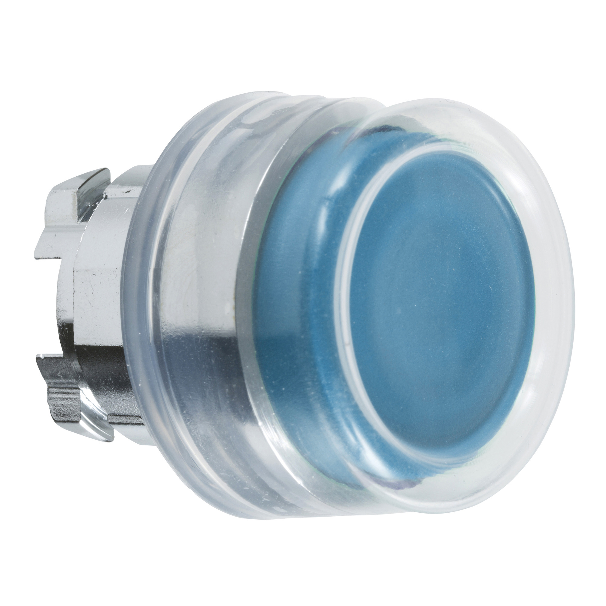 ZB4BPA6 Harmony Flush Non-Illuminated Pushbutton Head With Boot, 22 mm, Round Shape, UNMARKED Legend, Metal, Blue