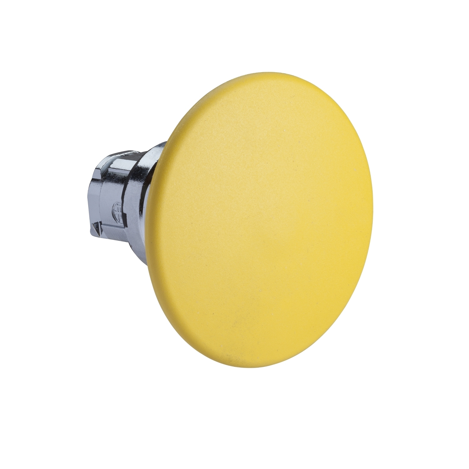 ZB4BR5 Harmony Mushroom Non-Illuminated Spring Return Standard Unmarked Pushbutton Head, 22 mm, Round Shape, Chromium Plated Metal, Yellow
