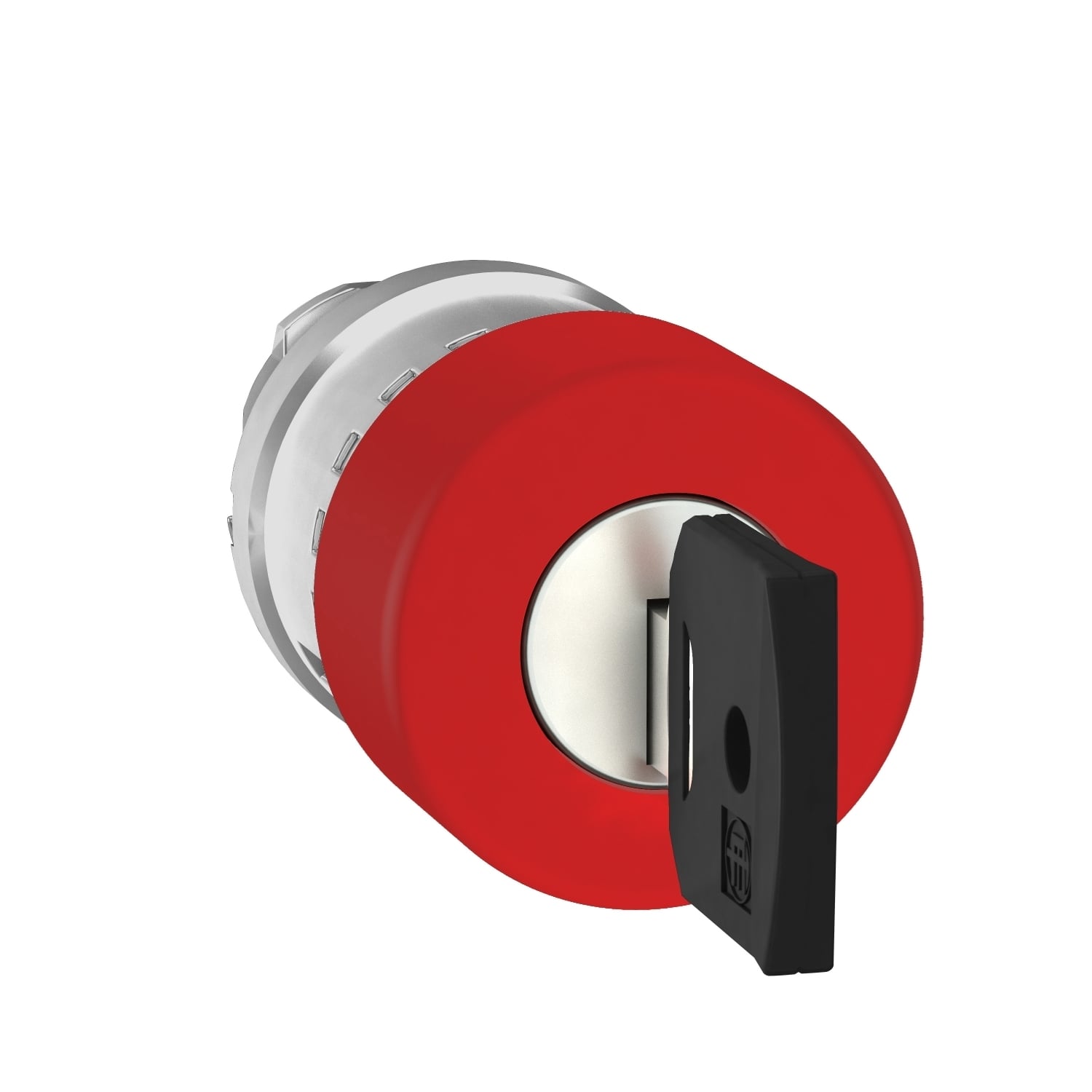 ZB4BS934 Harmony Mushroom Key Release Trigger Mechanical Latching Standard Unmarked Pushbutton Head, 30 mm W x 22 mm D x 79 mm H, Round Shape, Metal, Red