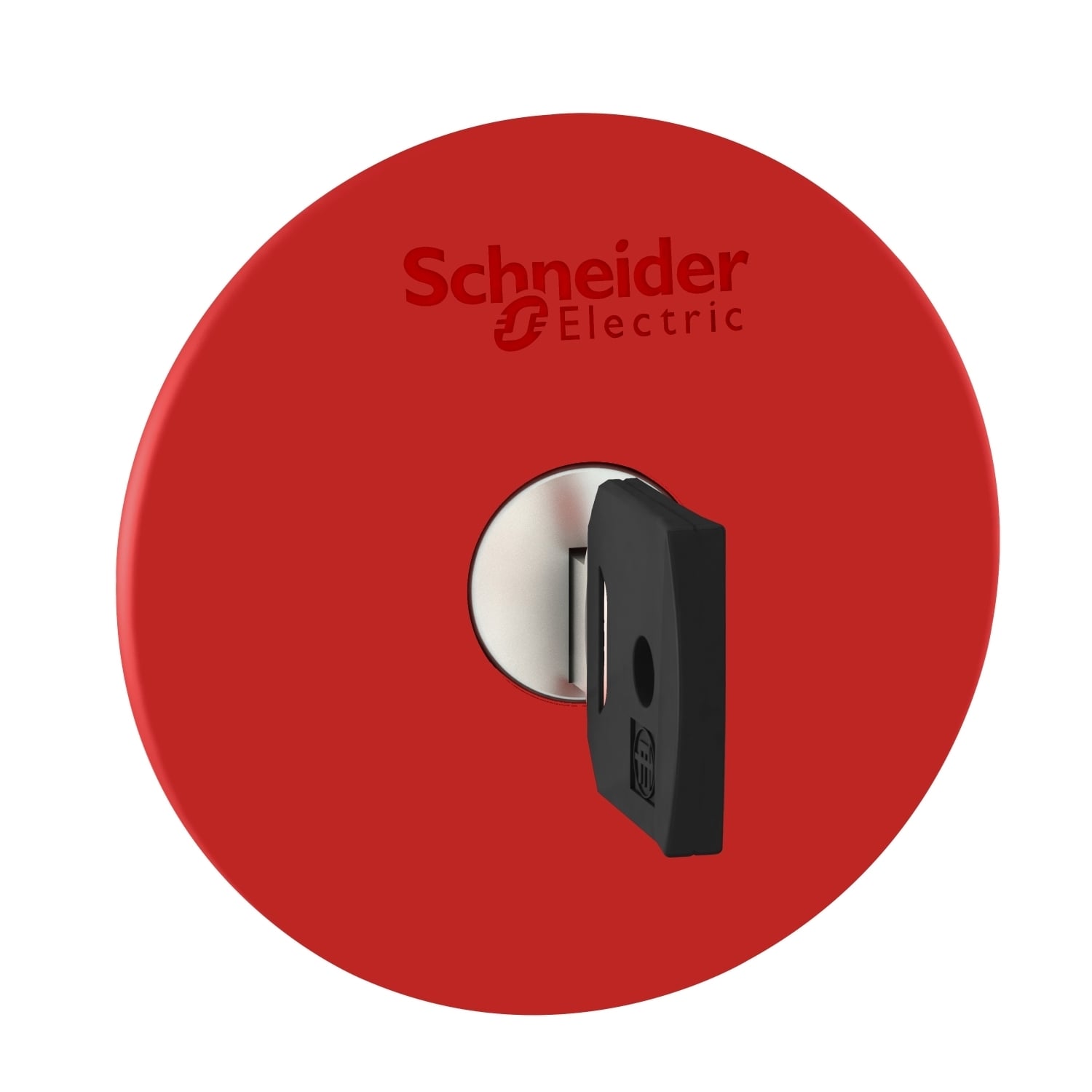 ZB4BS964 Harmony Mushroom Key Release Trigger/Mechanical Latching Standard Unmarked Pushbutton Head With 455 Keylock, 22 mm, Round Shape, Chromium Plated Metal, Red