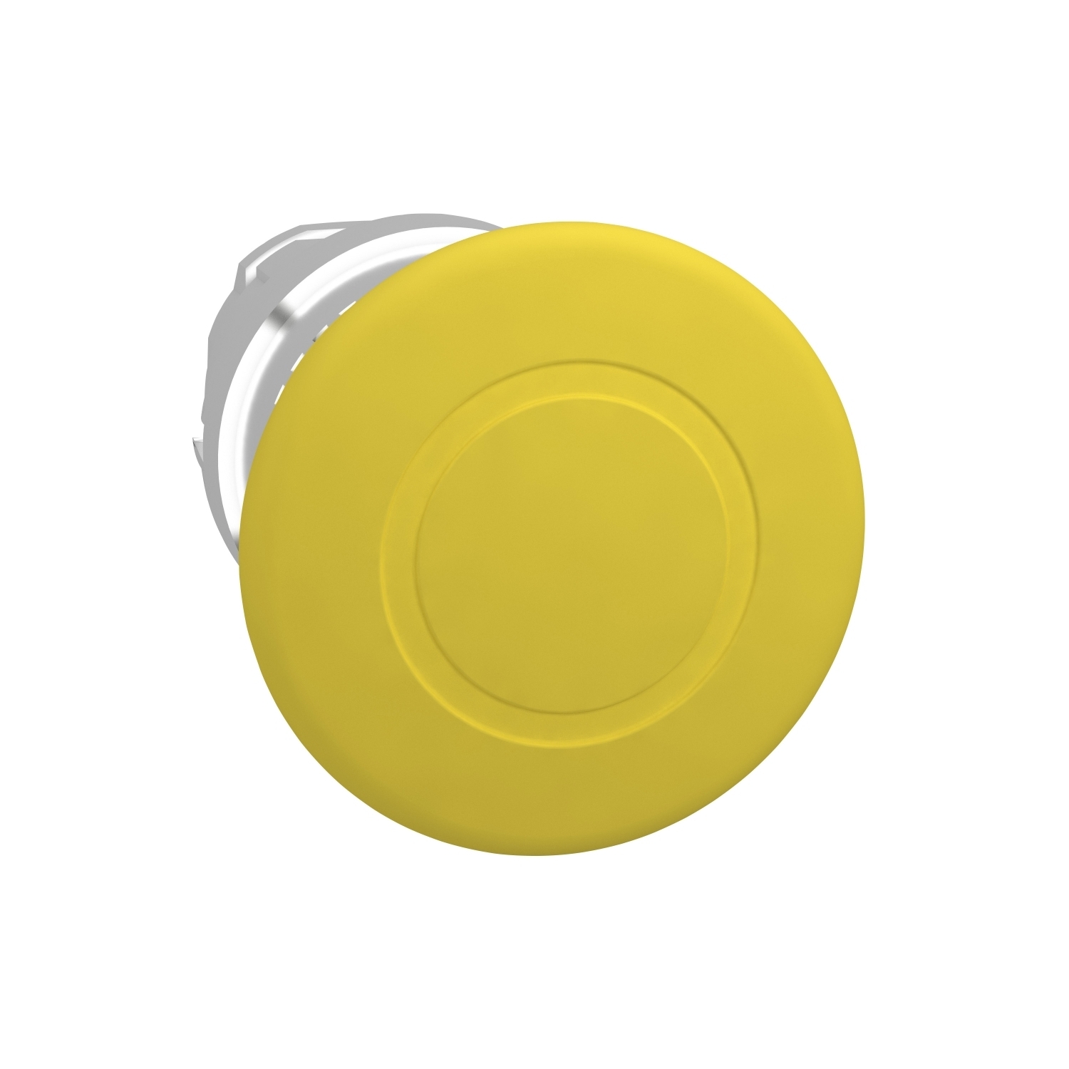 ZB4BT5 Harmony Mushroom Non-Illuminated Push-Pull Latching Standard Unmarked Pushbutton Head, 22 mm, Round Shape, Chromium Plated Metal, Yellow