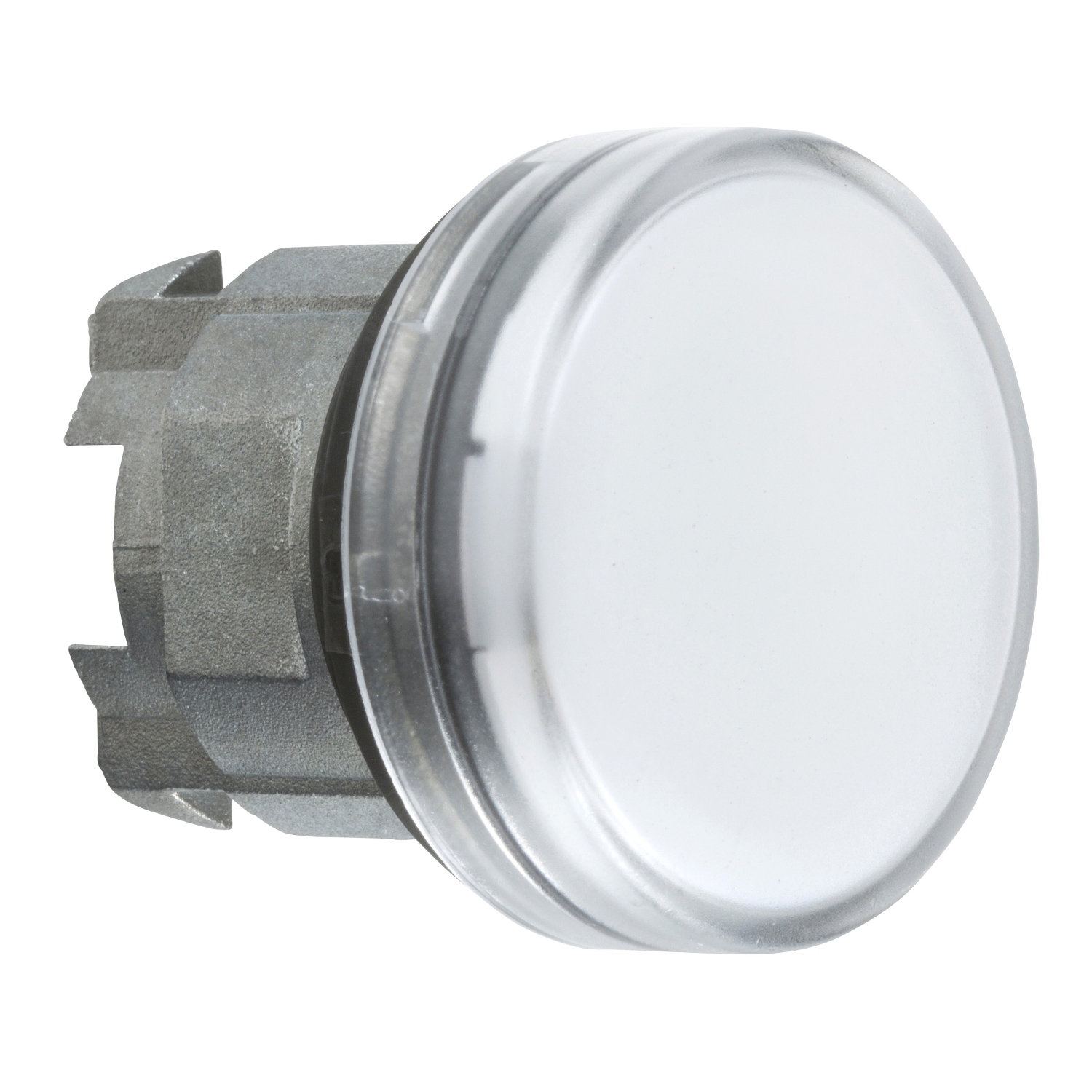 ZB4BV01 Harmony XB4 Pilot Light Head, 22 mm Dia, Round Shape, UNMARKED Legend, Metal, White