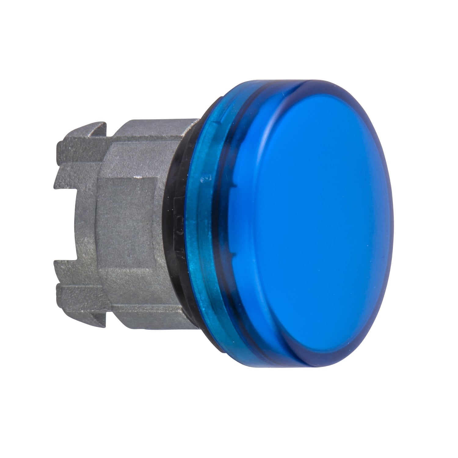 ZB4BV06 Harmony XB4 Pilot Light Head, 22 mm Dia, Round Shape, UNMARKED Legend, Metal, Blue