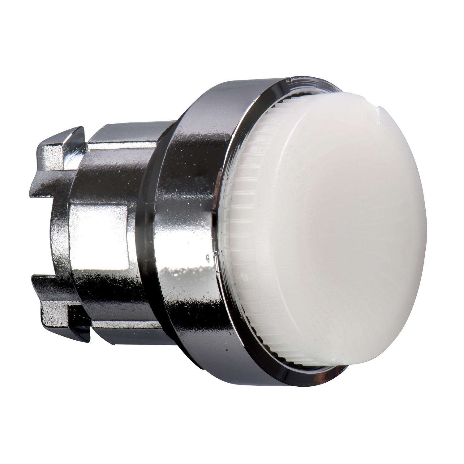 ZB4BW11 Harmony Illuminated Projecting Spring Return Standard Unmarked Pushbutton Head With Plain Lens, 22 mm, Round Shape, Chromium Plated Metal, White
