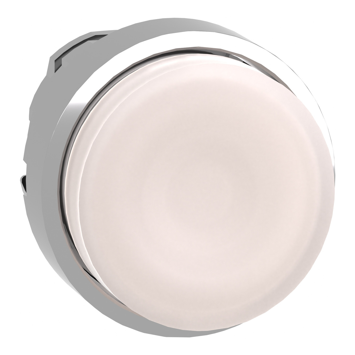 ZB4BW113 Harmony Extended Projecting Illuminated Standard Pushbutton Head, 22 mm Dia, Round Shape, UNMARKED Legend, Metal, White