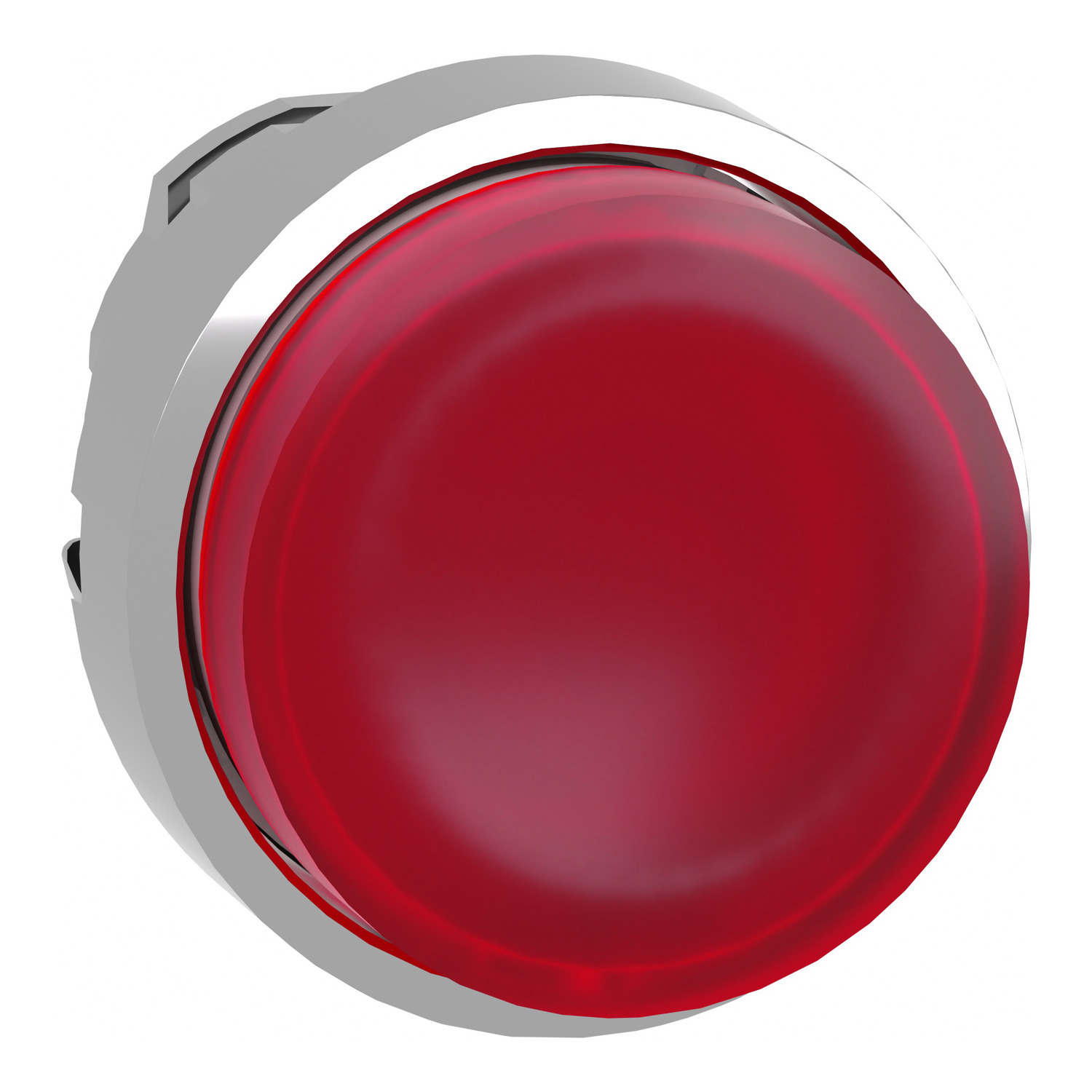 ZB4BW143 Harmony Extended Projecting Illuminated Standard Pushbutton Head, 22 mm Dia, Round Shape, UNMARKED Legend, Metal, Red
