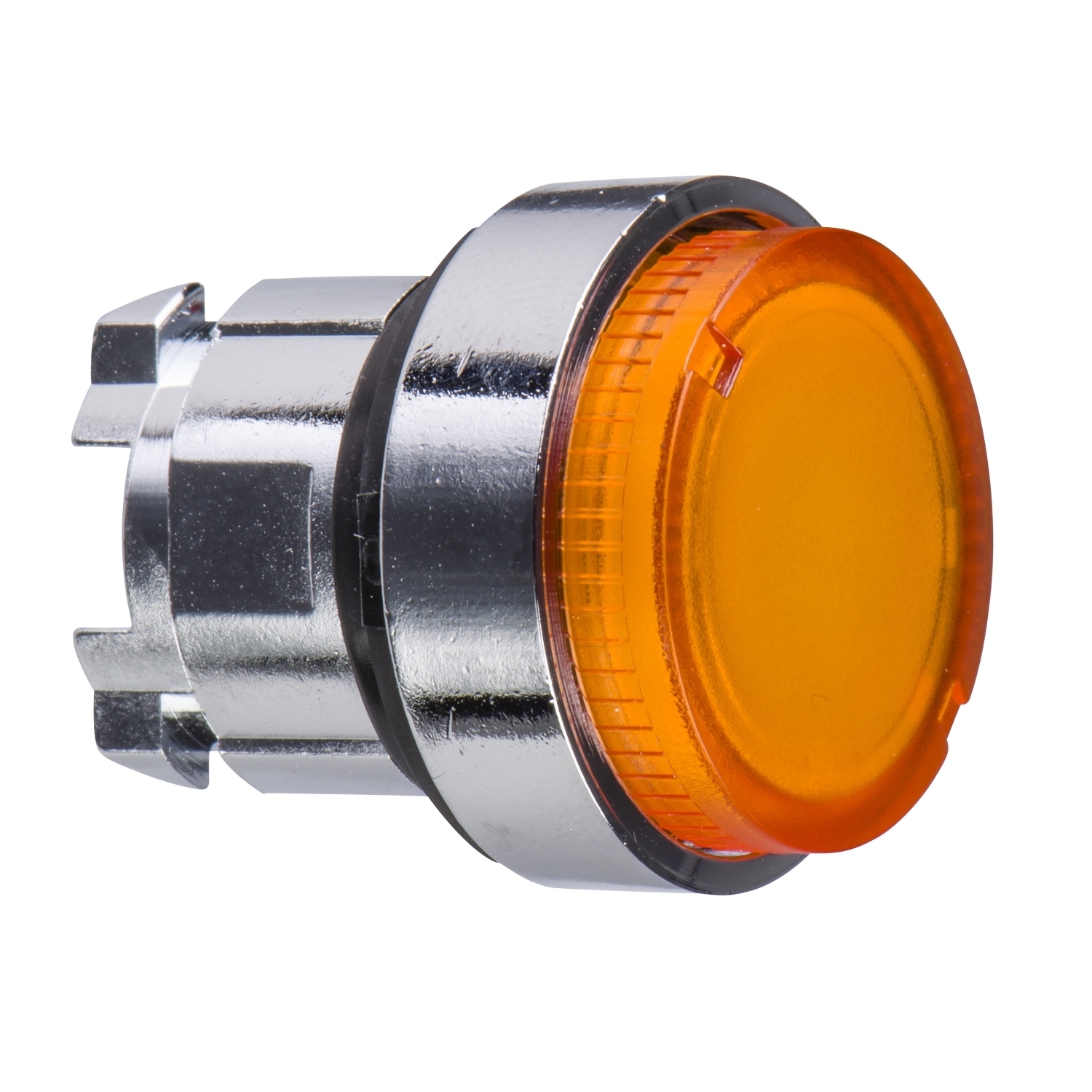 ZB4BW15 Harmony Illuminated Projecting Spring Return Standard Unmarked Pushbutton Head With Plain Lens, 29 mm W x 22 mm D x 32 mm H, Round Shape, Metal, Orange