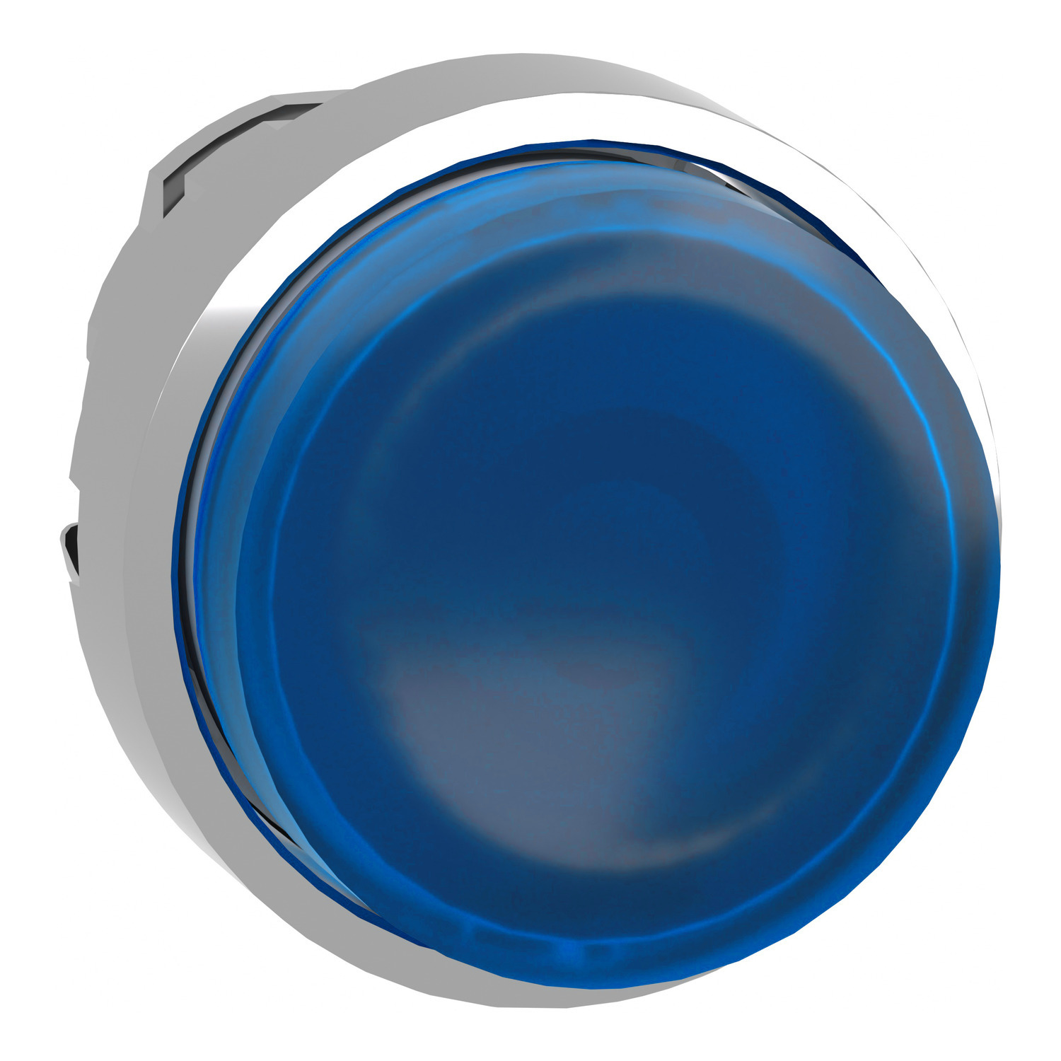 ZB4BW163 Harmony Illuminated Pushbutton Head Operator, 22 mm Dia, Round Shape, Metal, Blue