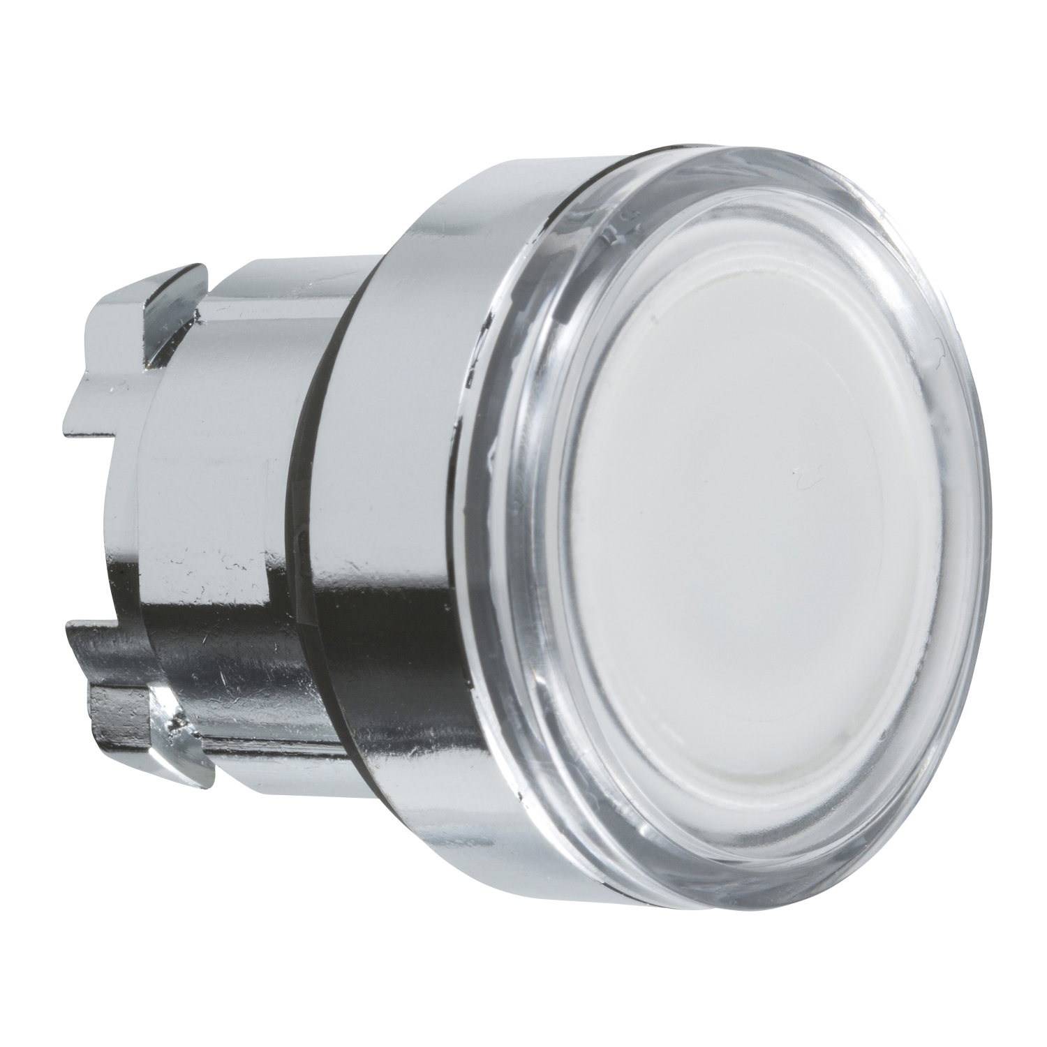 ZB4BW31 Illuminated Pushbutton Operator, 22 mm, Flush Operator, Momentary Contact, White