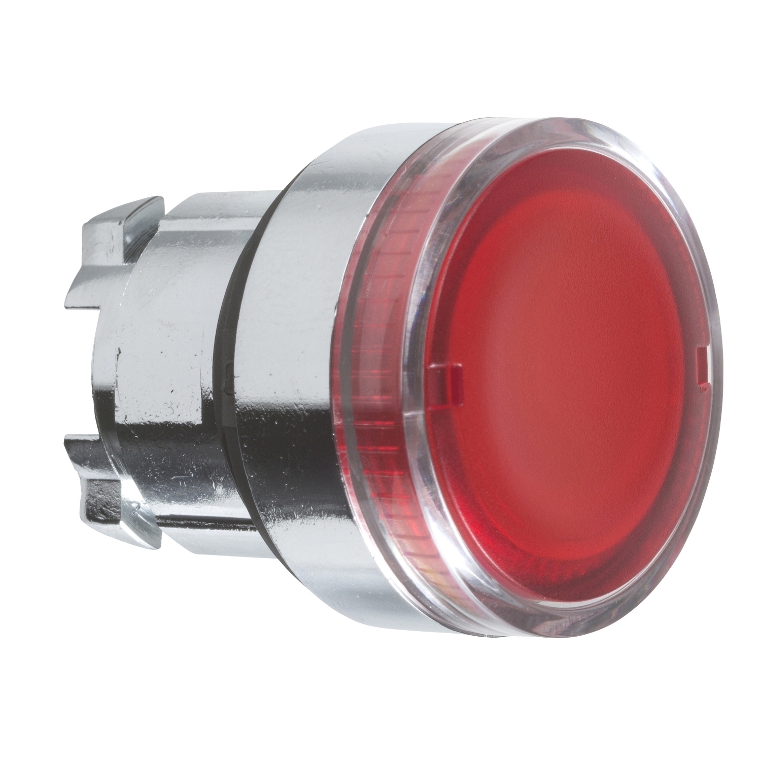 ZB4BW34 Harmony Illuminated Pushbutton Head Operator, 22 mm Dia, Round Shape, Metal, Red