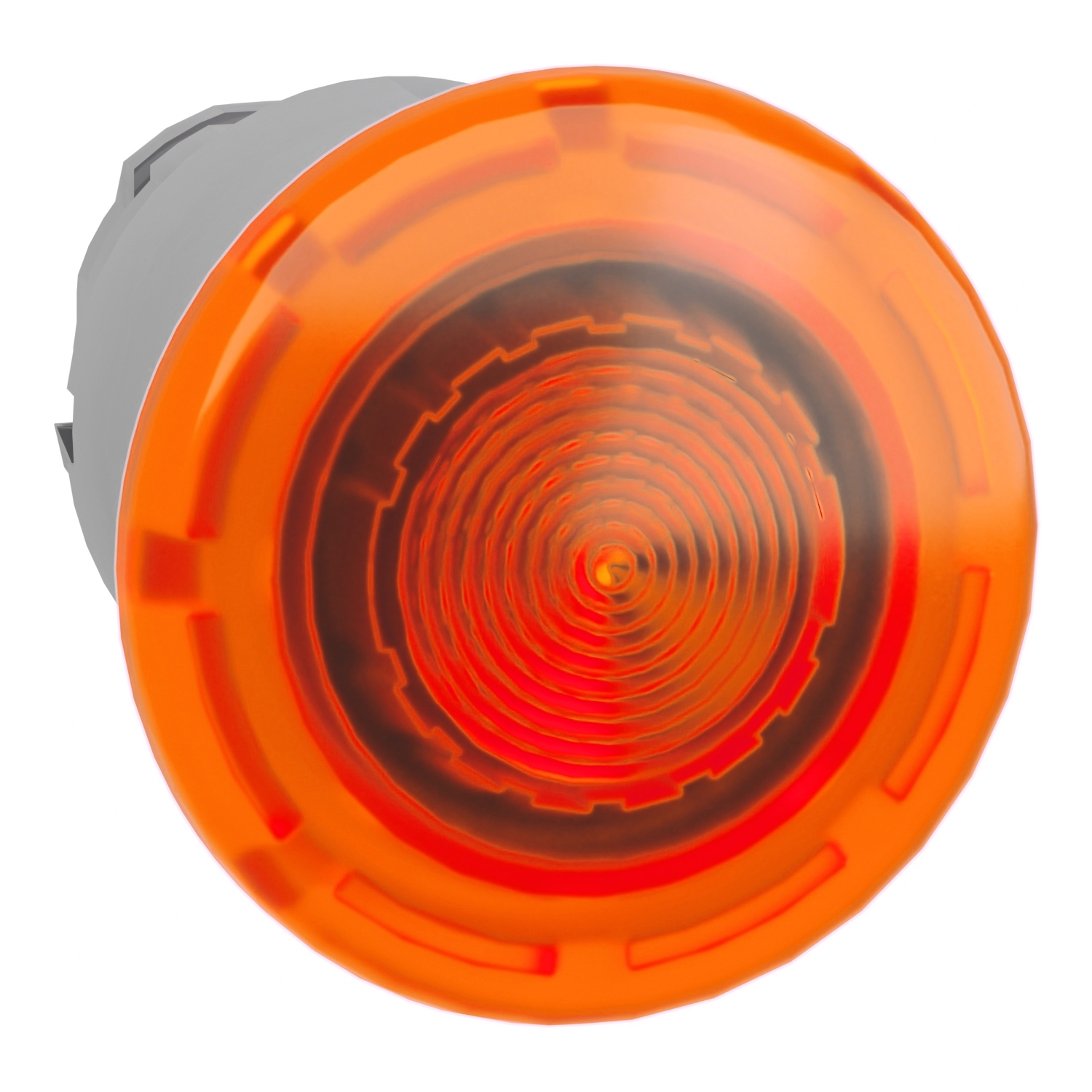 ZB4BW653 Harmony Illuminated Mushroom Standard Unmarked Pushbutton Head, 22 mm Dia, Round Shape, Metal, Orange