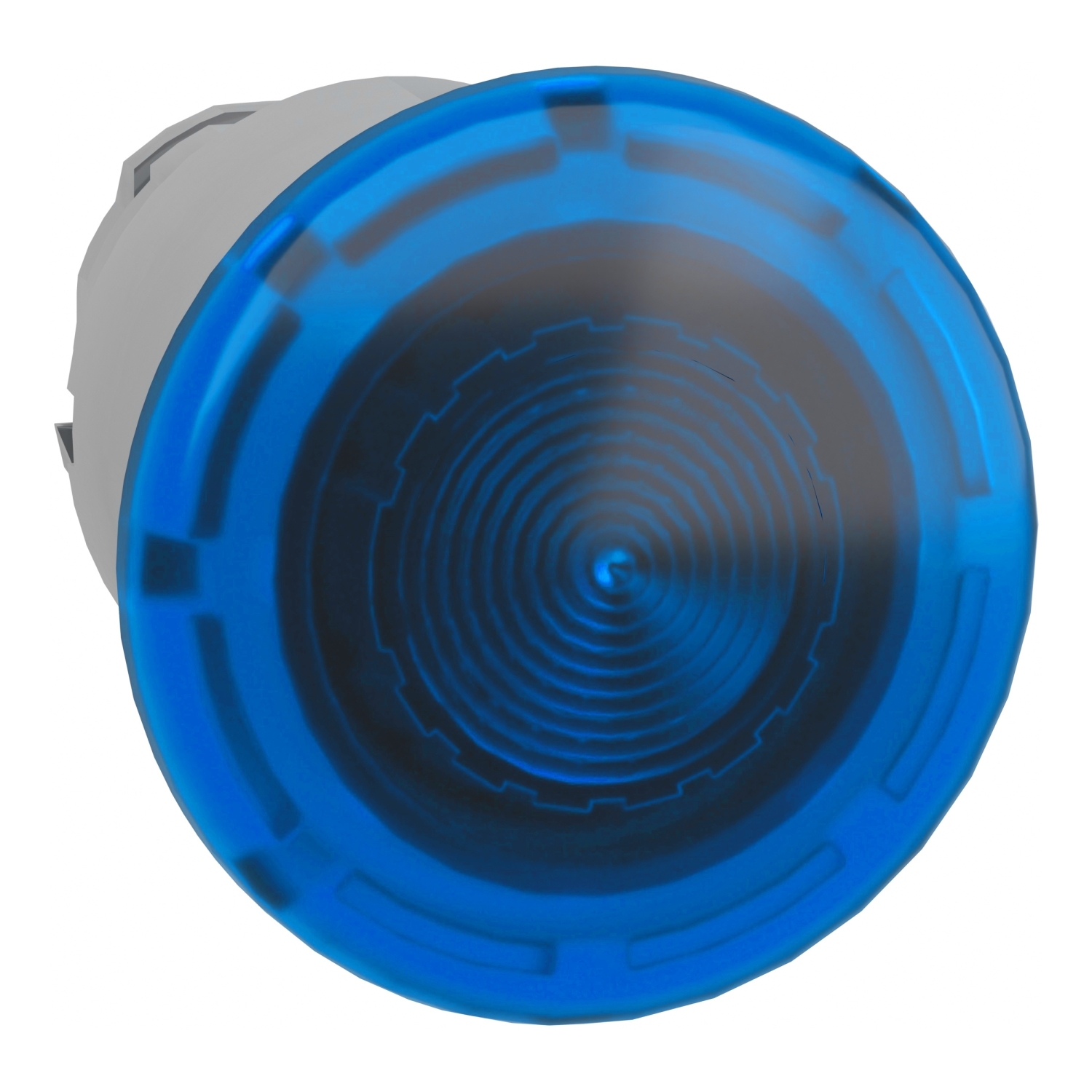 ZB4BW663 Harmony Illuminated Mushroom Push-Pull Latching Standard Unmarked Pushbutton Head, 22 mm, Round Shape, Chromium Plated Metal, Blue
