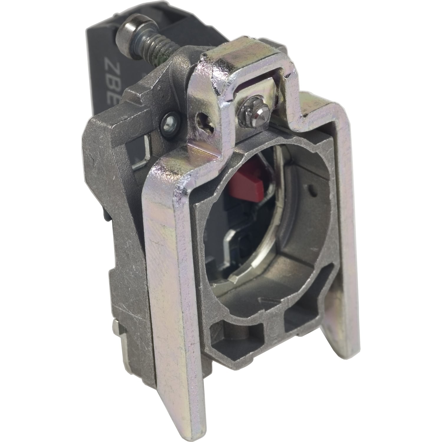 ZB4BZ1029 Harmony ZB4 Series Single Contact Block With Body and Fixing Collar, 1NC Contact, 6 A at 600 V AC Contact, Silver Alloy Contact, Slow Break Action