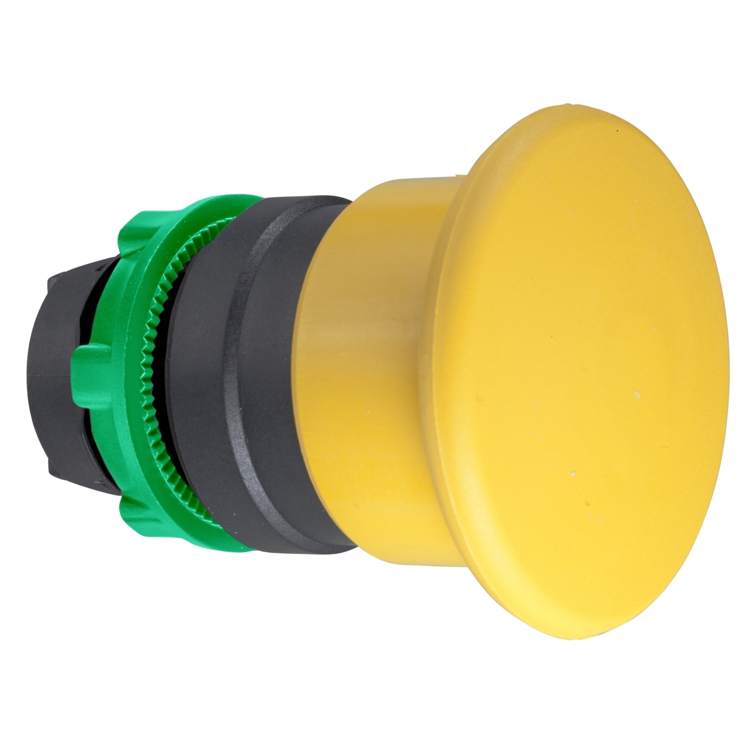 ZB5AC5 Harmony Mushroom Non-Illuminated Spring Return Standard Unmarked Pushbutton Head, 22 mm, Round Shape, Plastic, Yellow