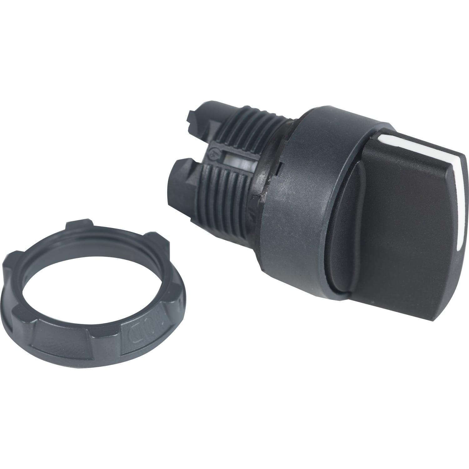 ZB5AD2 Harmony Non-Illuminated Selector Switch Operator, 22 mm, Round Operator, 2 Positions, Black