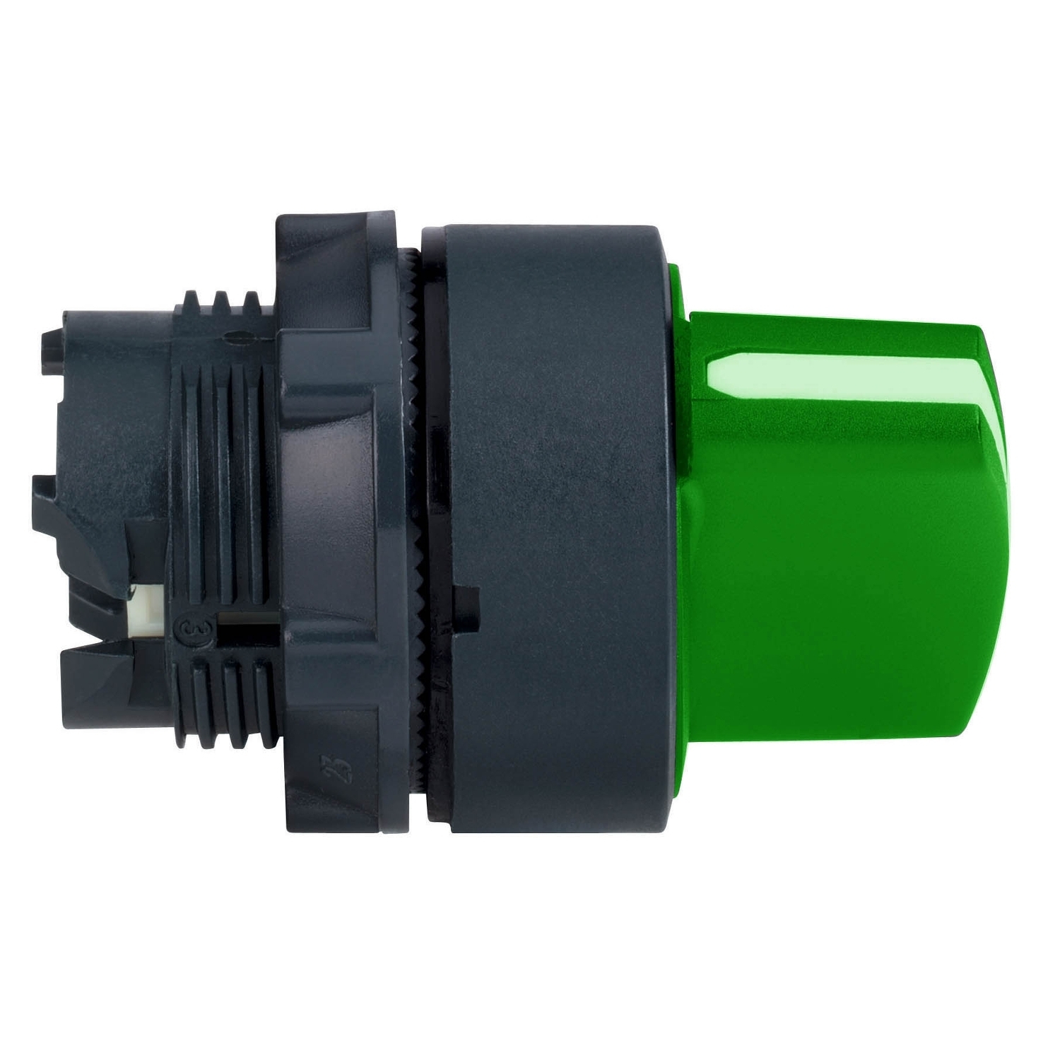 ZB5AD303 Harmony 3-Position 45 deg Standard Stay Put Selector Switch Head With Green Handle, 22 mm, Round Shape, Plastic, Green