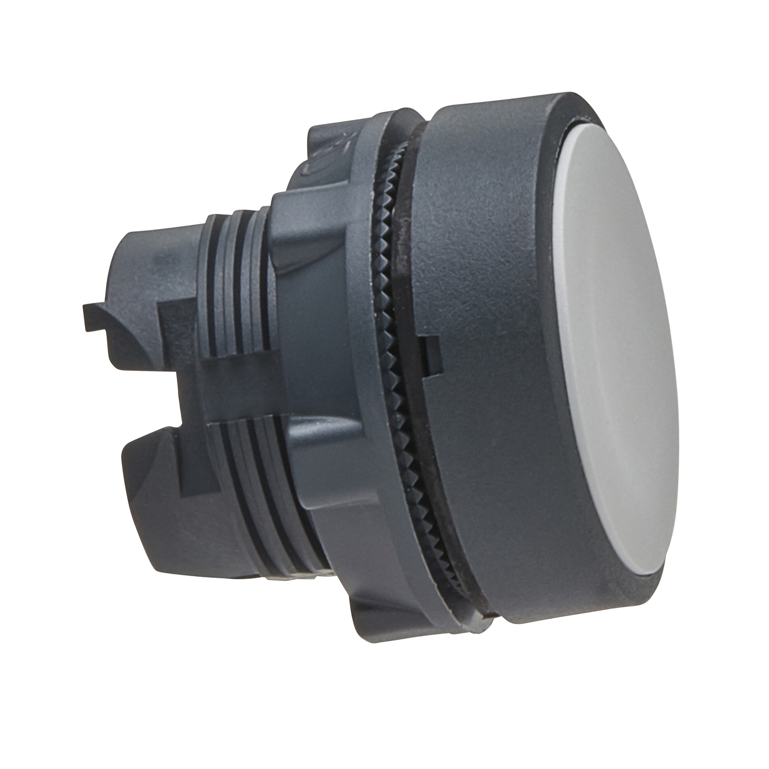 ZB5AH01 Harmony Flush Non-Illuminated Push ON/Push OFF Standard Unmarked Pushbutton Head, 22 mm, Round Shape, Plastic, White