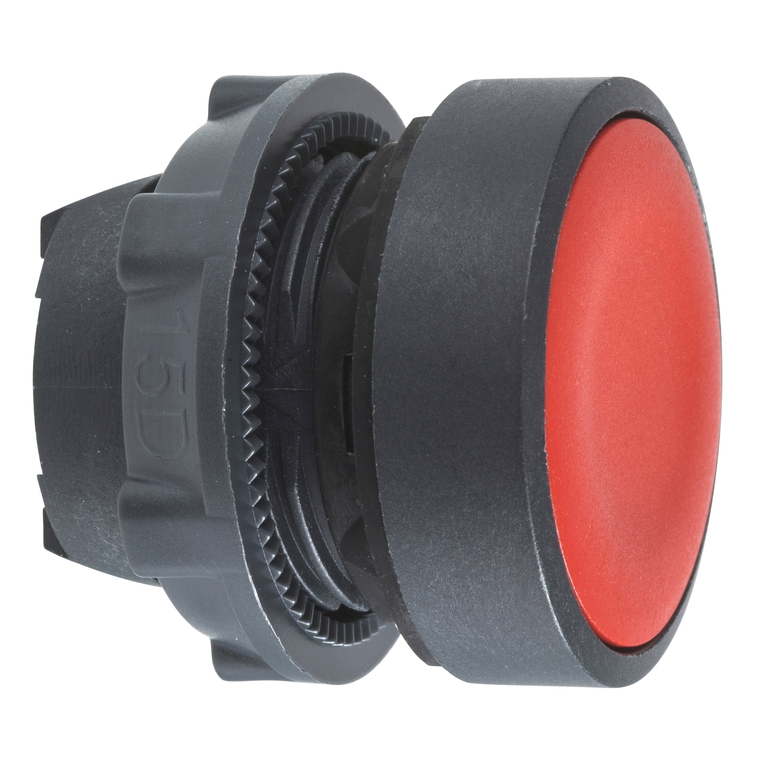 ZB5AH04 Harmony Flush Non-Illuminated Push ON/OFF Standard Unmarked Pushbutton Head, 28 mm W x 22 mm D x 29 mm H, Round Shape, Plastic, Red