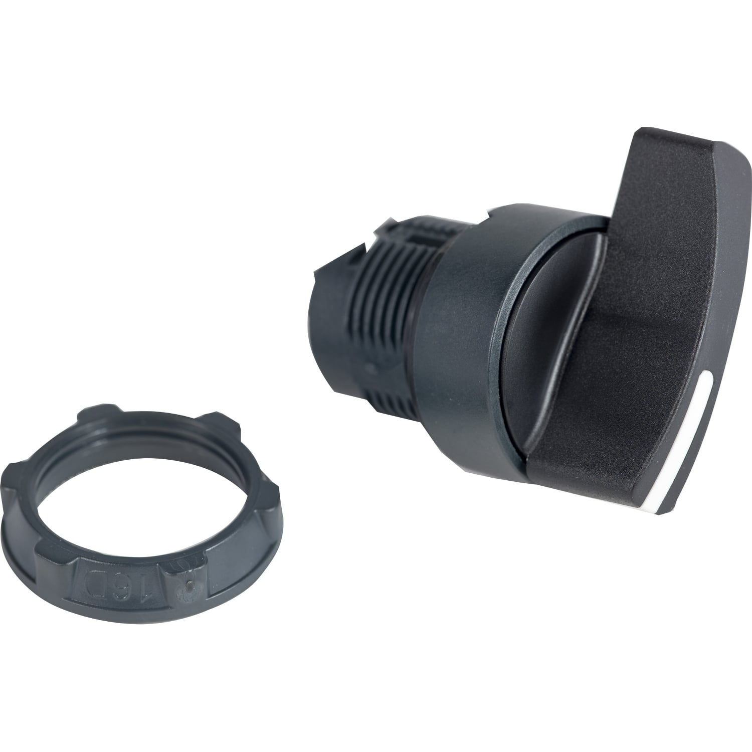 ZB5AJ2 ZB5 Round Non-Illuminated Selector Switch Operator, 22 mm, Extended Operator, 2 Positions, Black