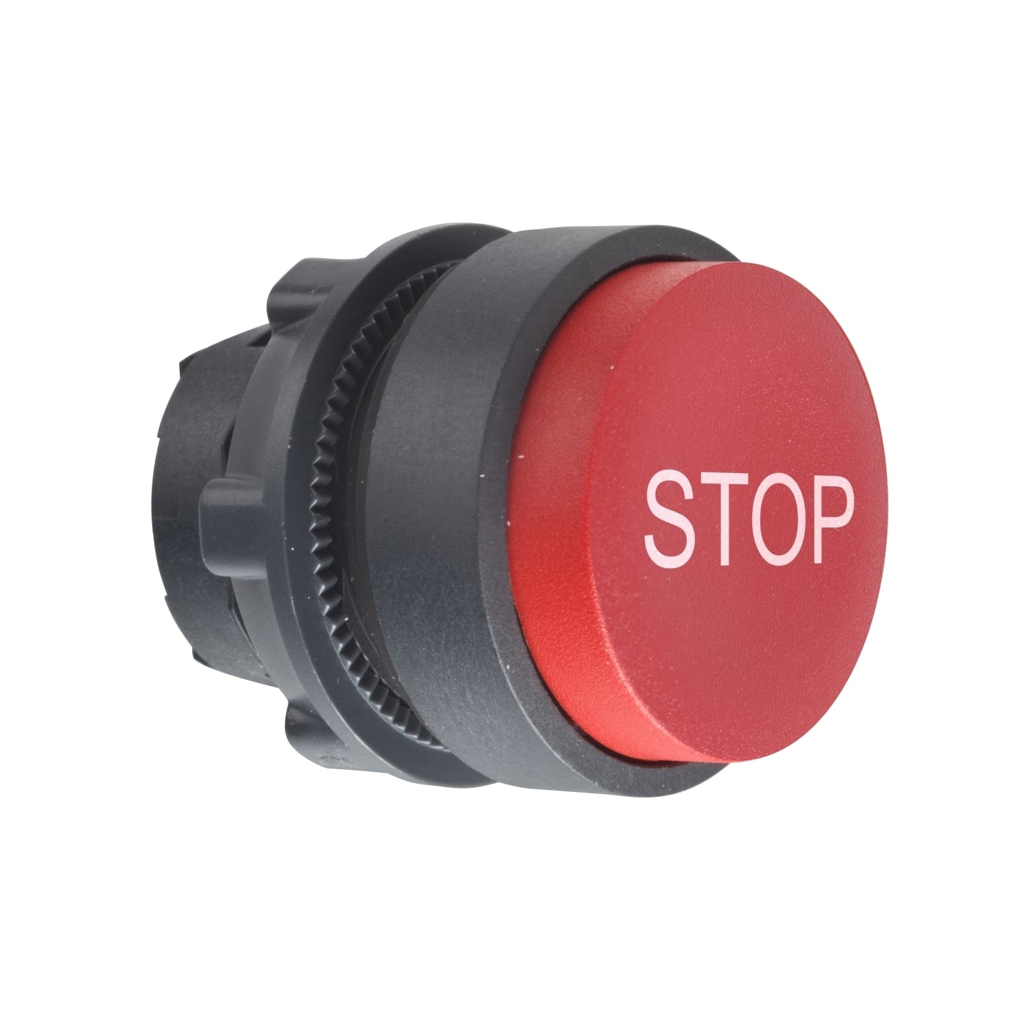 ZB5AL434 Harmony Non-Illuminated Projecting Spring Return Standard Pushbutton Head, 22 mm, Round Shape, STOP Legend, Plastic, Red