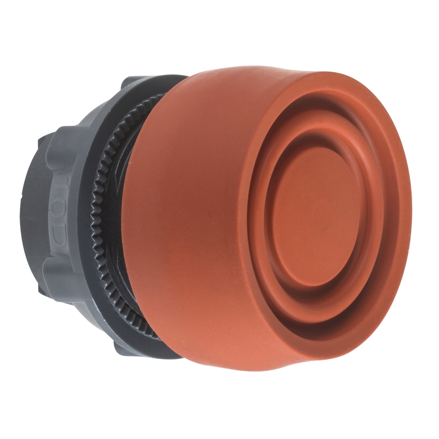 ZB5AP4S Harmony Non-Illuminated Pushbutton Head With Colored Boot, 30 mm W x 30 mm D x 33 mm H, Round Shape, Plastic, Red