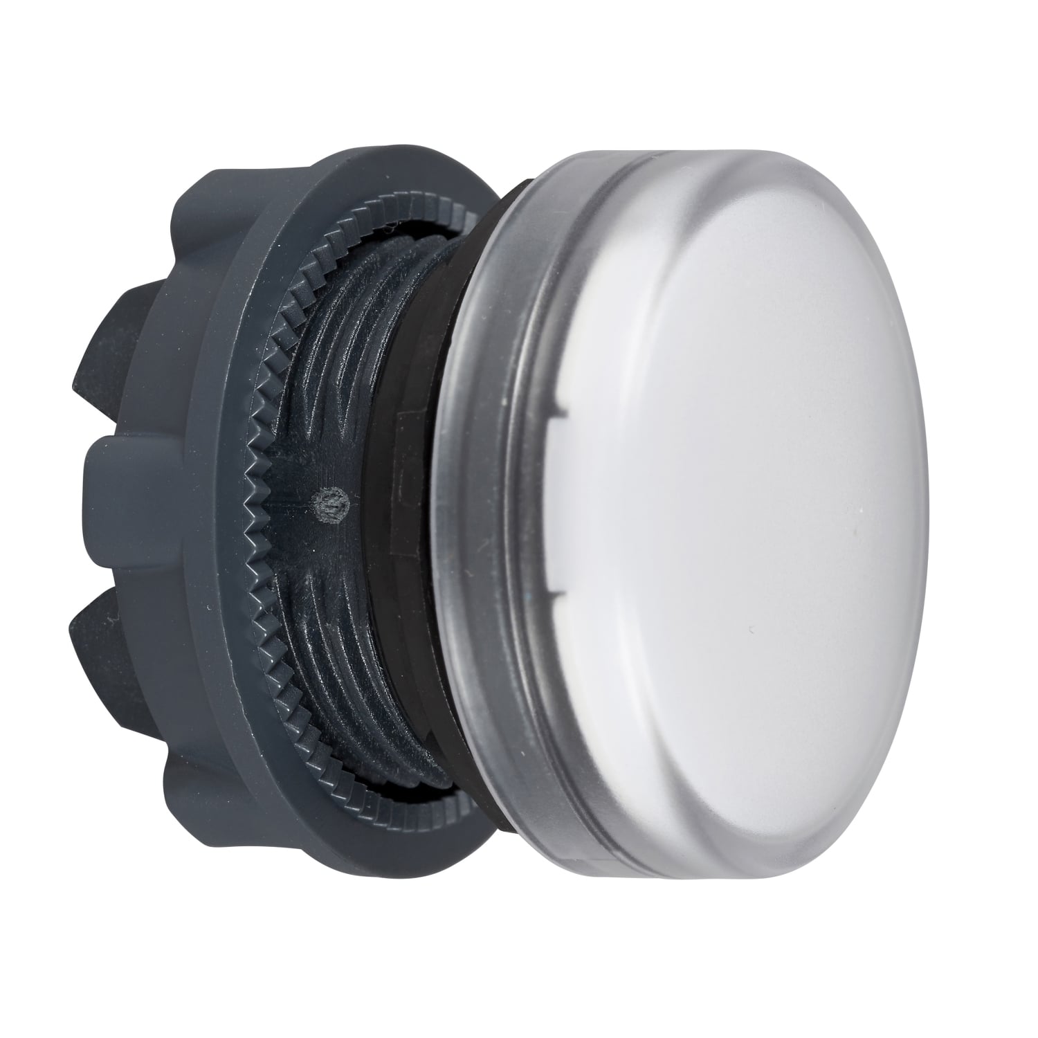 ZB5AV01 Harmony Pilot Light Head With Plain Lens, 29 mm W x 22 mm D x 31 mm H, Round Shape, White