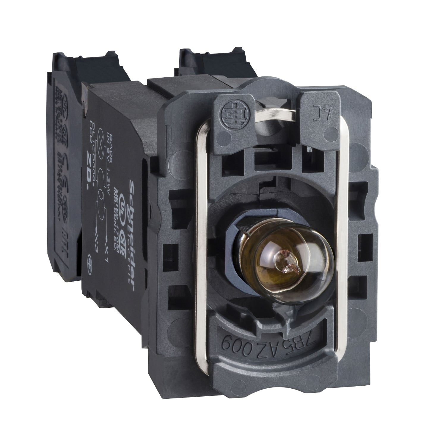 ZB5AW035 Harmony Transformer Light Block Assembly, 22 mm, Incandescent Lamp, 110 to 120 V AC, Screw Clamp Terminal, Clear