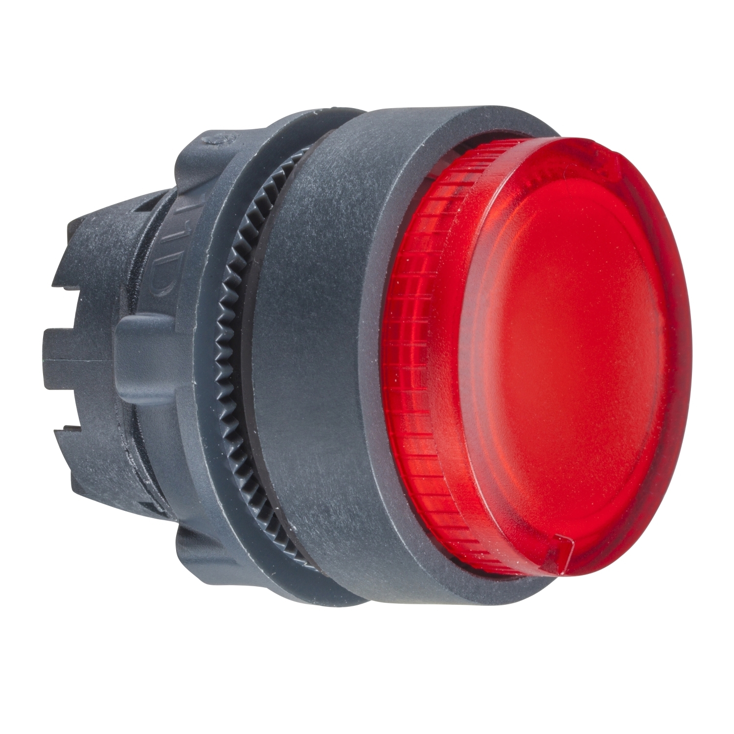 ZB5AW14 Harmony Illuminated Extended Projecting Spring Return Standard Unmarked Pushbutton Head With Plain Lens and BA9s Base Fitting, 22 mm, Round Shape, Plastic, Red