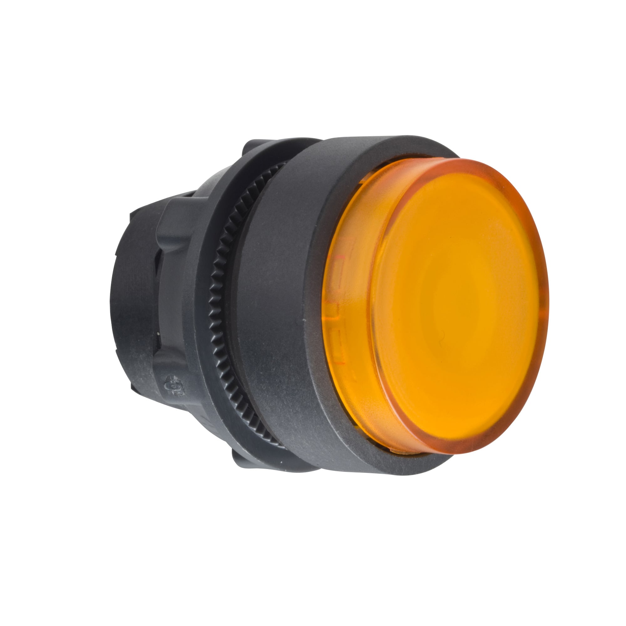 ZB5AW15 Harmony Illuminated Extended Projecting Spring Return Standard Unmarked Pushbutton Head With Plain Lens and BA9s Base Fitting, 22 mm, Round Shape, Plastic, Orange