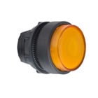 Head for illuminated push button, Harmony XB5, XB4, orange projecting pushbutton 22 mm spring return BA9s bulb