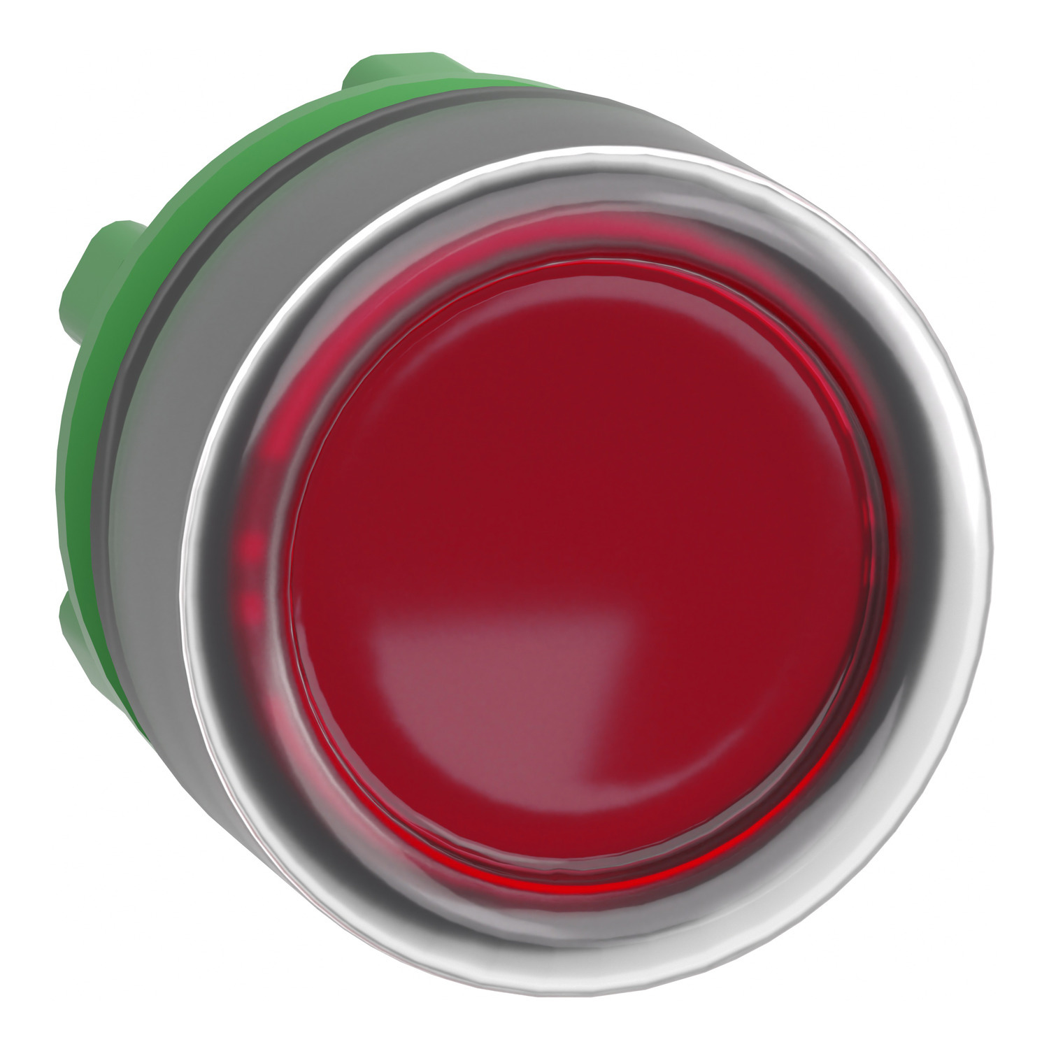 ZB5AW543 Harmony Boot Flush Illuminated Spring Return Standard Pushbutton Head With Integral LED, 22 mm, Round Shape, Plastic, Red