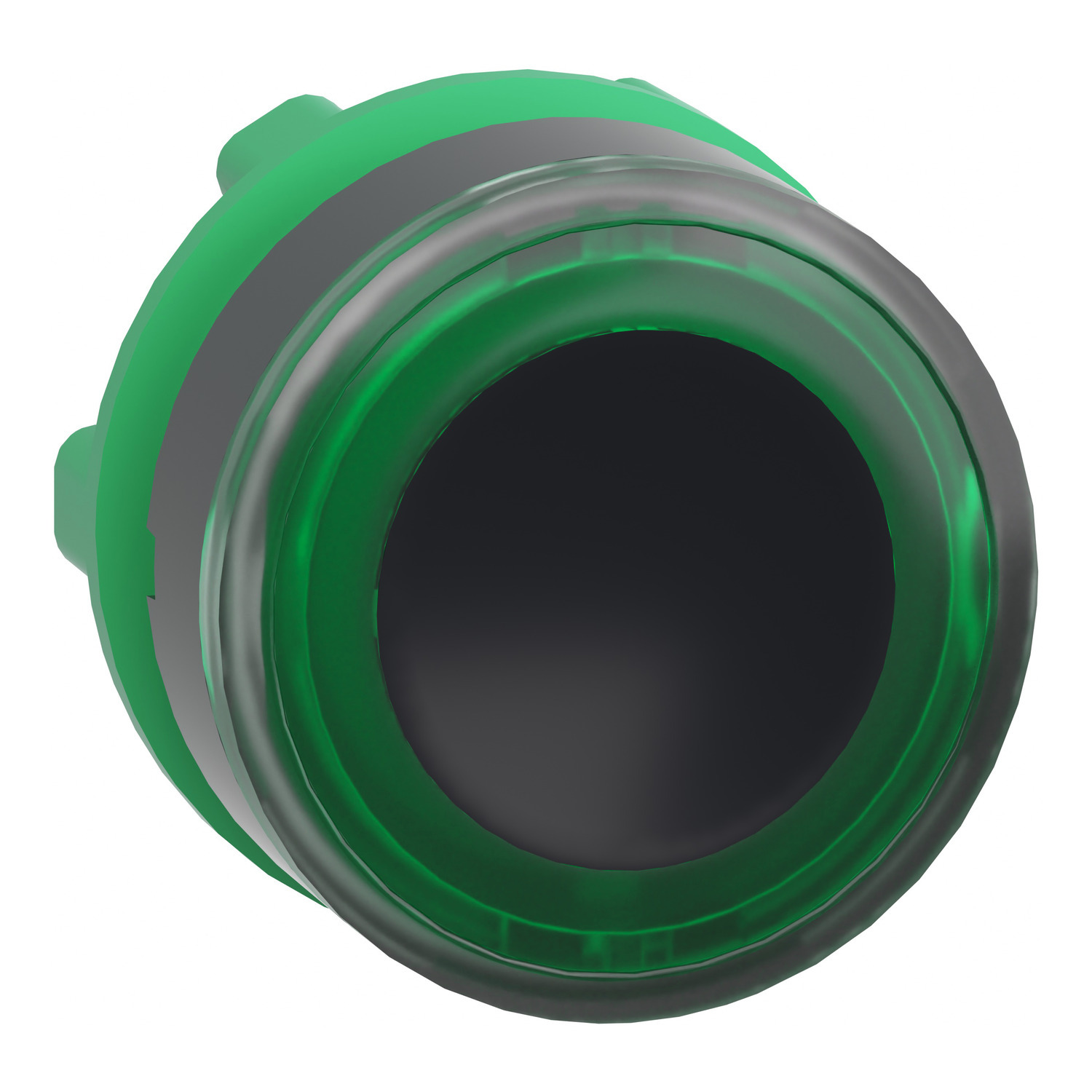 ZB5AW933 Harmony Flush Illuminated Spring Return Standard Pushbutton Head With Illuminated Ring, Integral LED, 22 mm, Round Shape, Plastic, Green